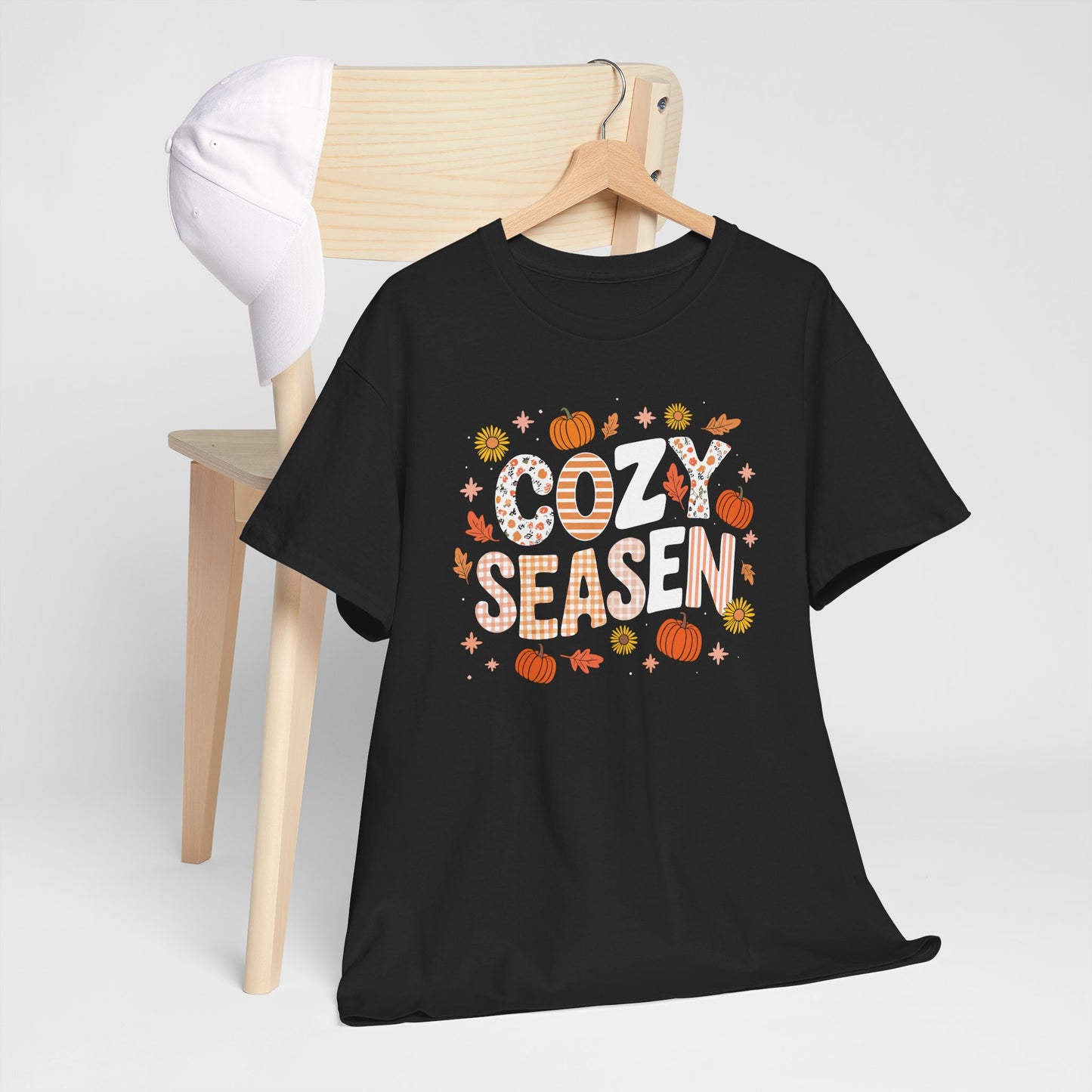Cozy Season Autumn Fall Vibes Halloween Thanksgiving Pumpkin T-Shirt