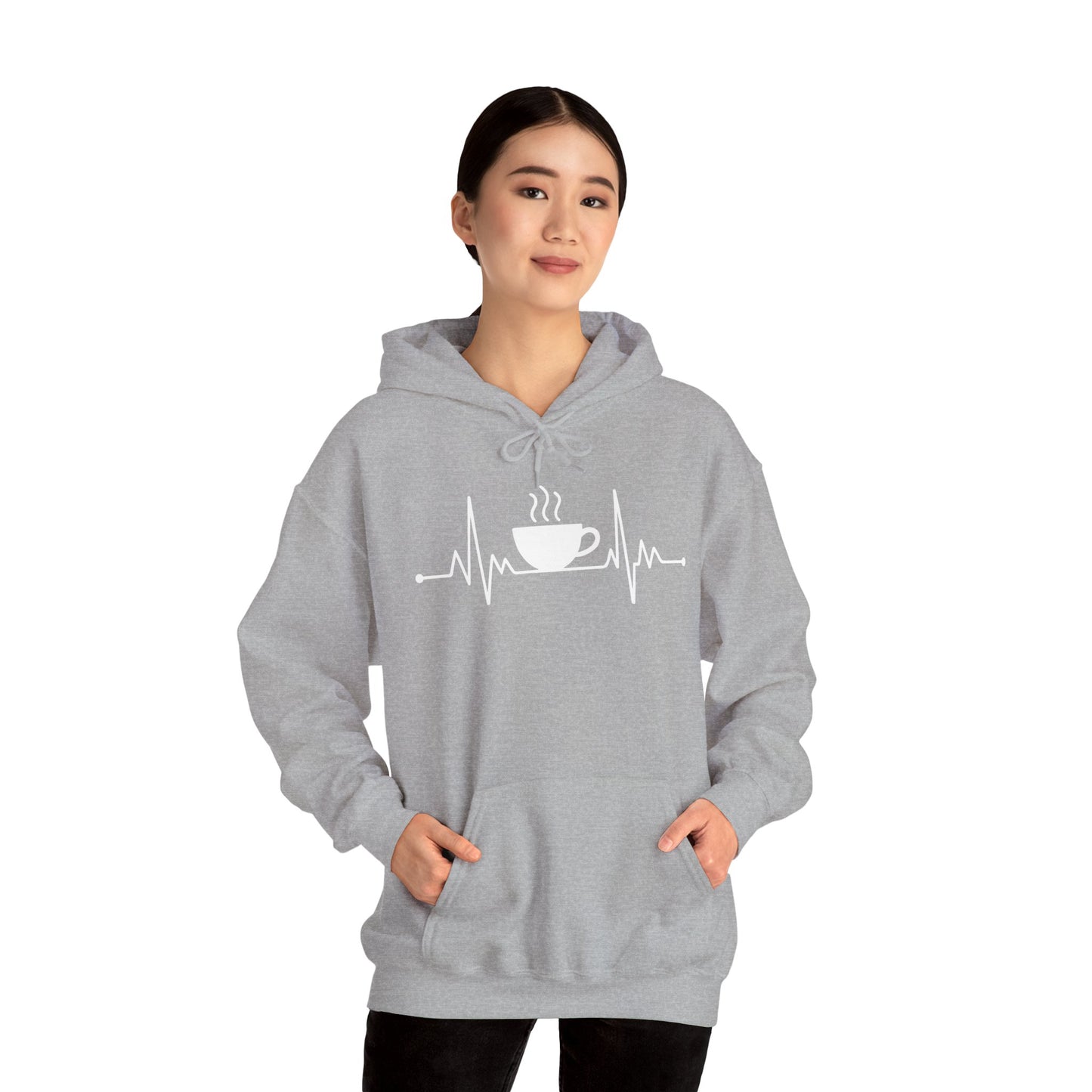 Coffee Heartbeat Drinking Coffee Hoodie
