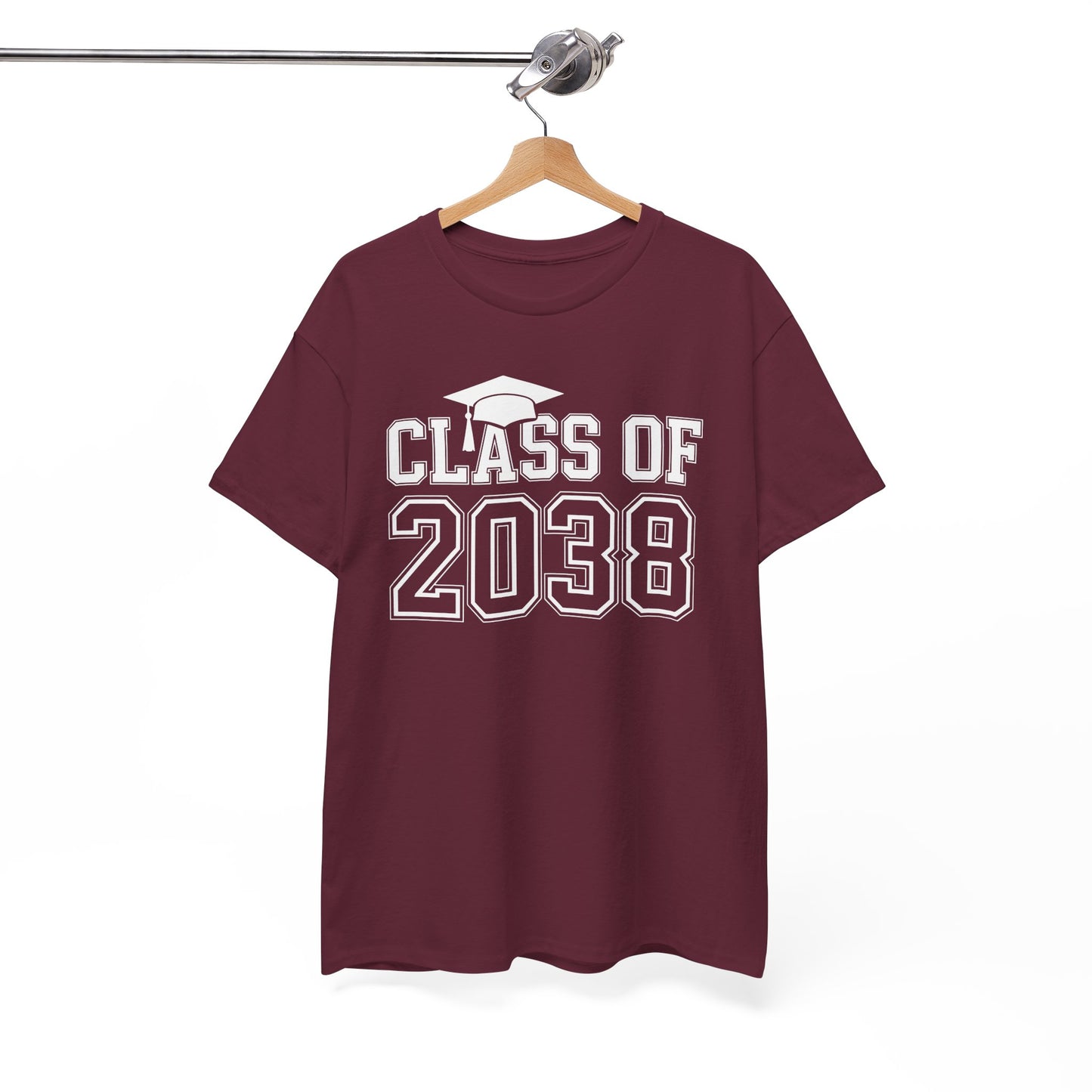 Class of 2038 Grow With Me Funny Kindergarten Back To School T-Shirt