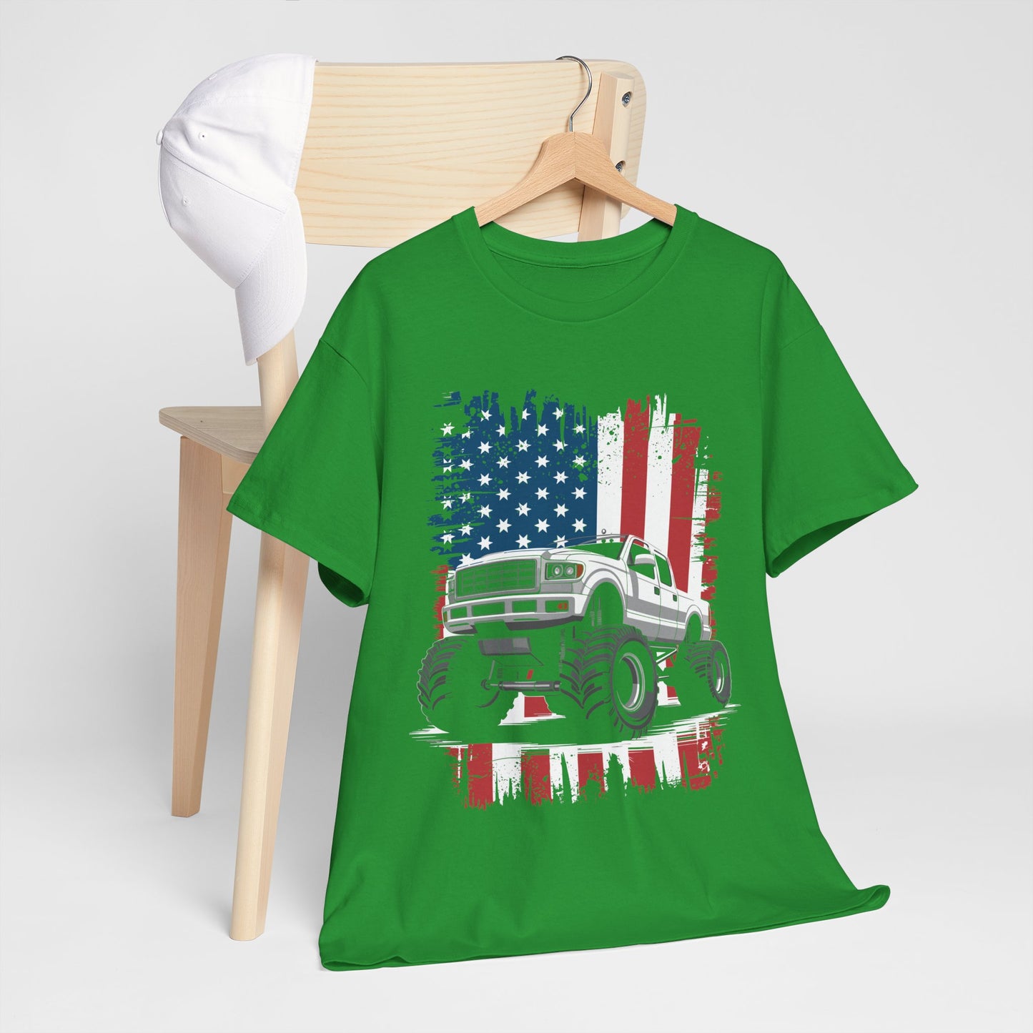 Monster Truck USA Flag American T-Shirt