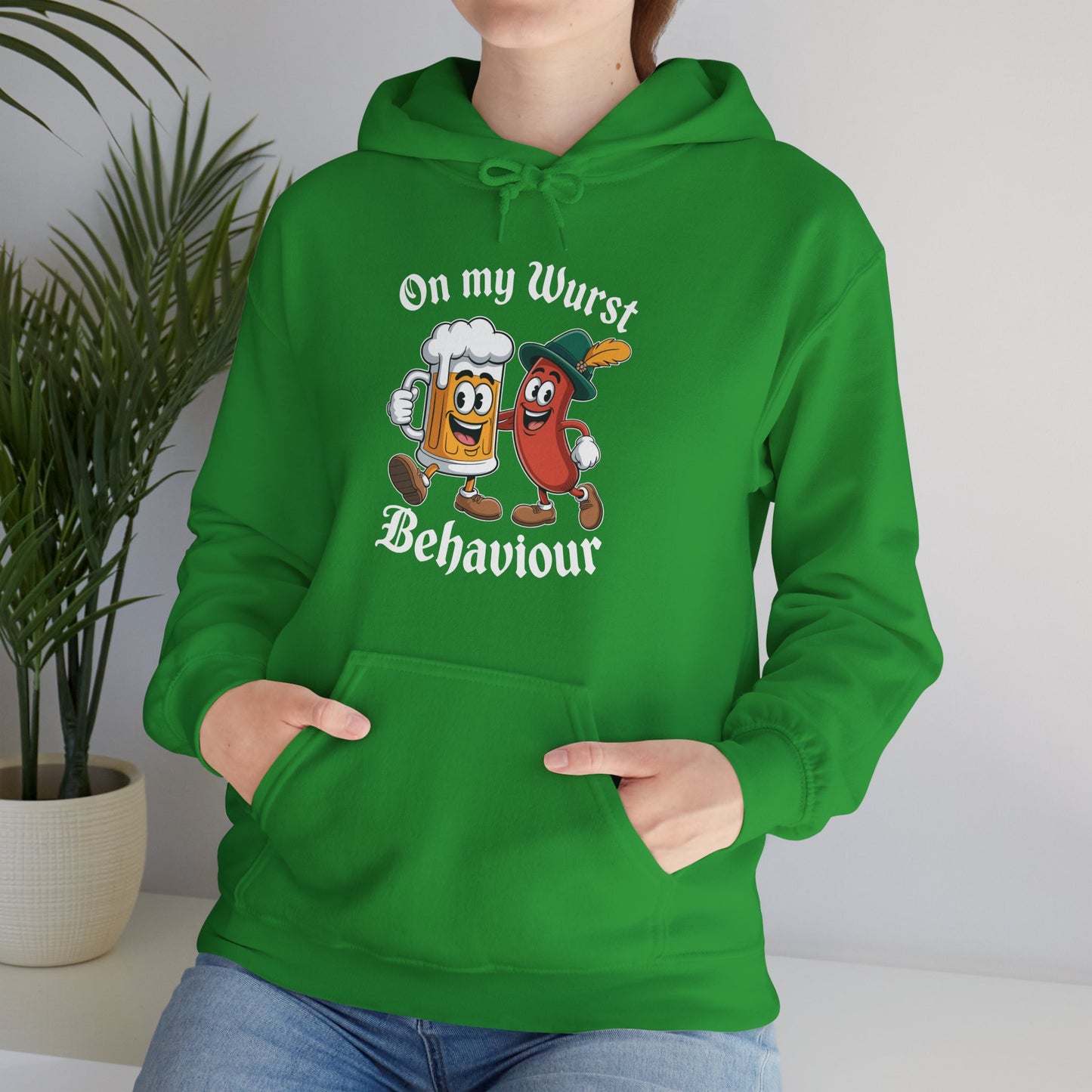 Oktoberfest On My Wurst Behaviour German Beer Sausage Adults Hoodie