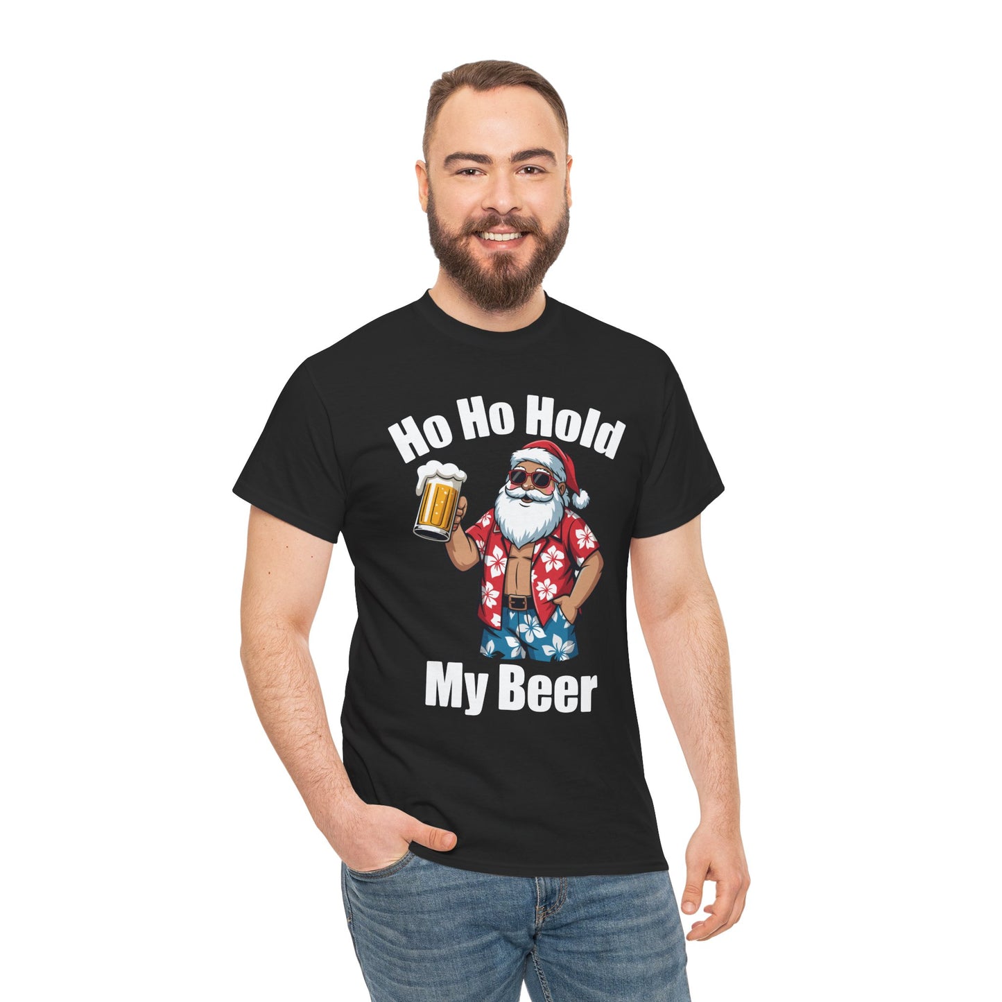 Funny Santa With Sunglasses And Beer Christmas in July T-Shirt