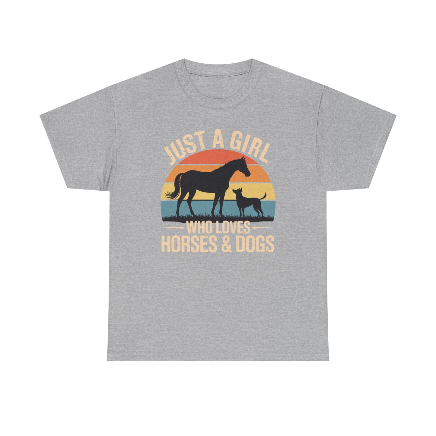 Just A Girl Who Loves Horses and Dogs Women Girls T-Shirt
