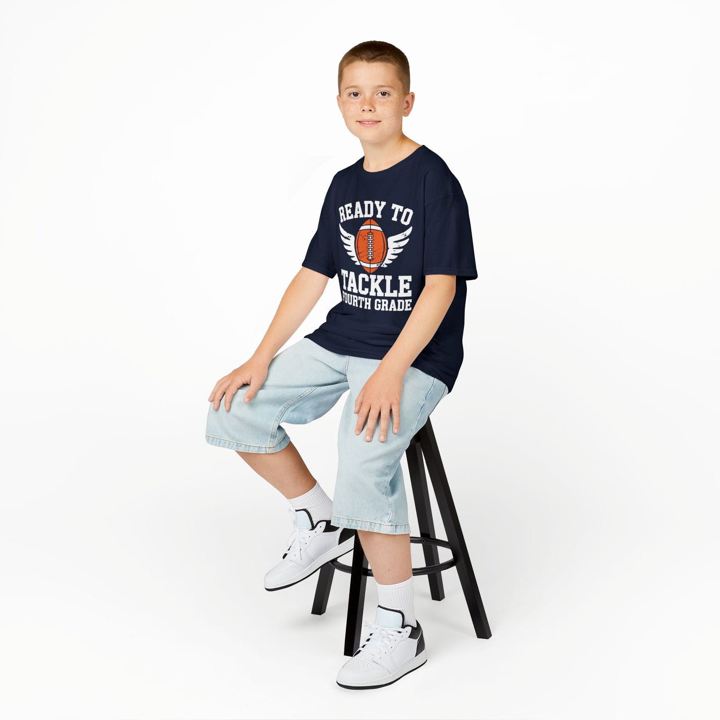 Ready To Tackle Fourth Grade Back To School Football T-Shirt