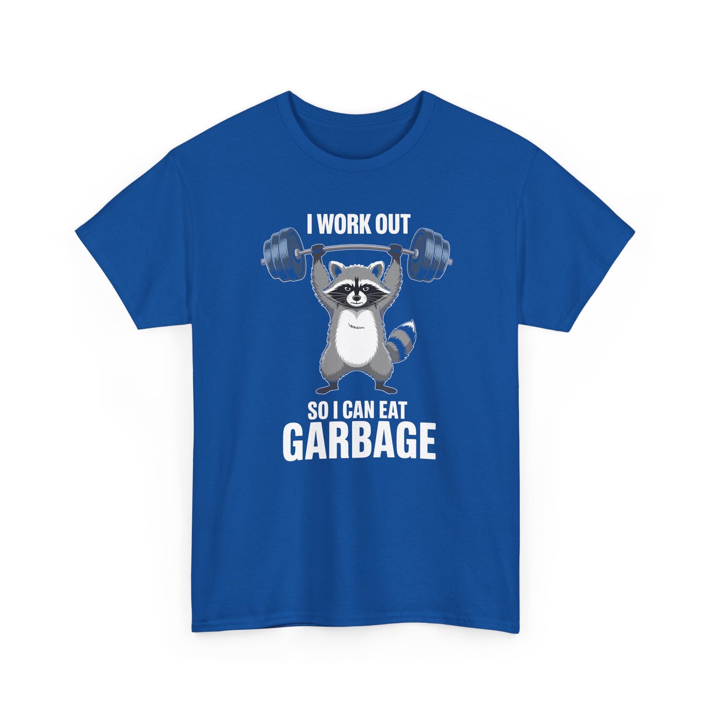 Raccoon Deadlift Bodybuilding Animal Funny Gym Fitness T-Shirt