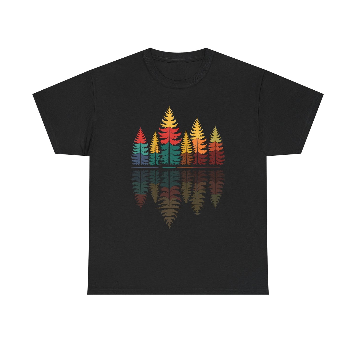 Nature Reflection Forest Trees Outdoor Wildlife T-Shirt