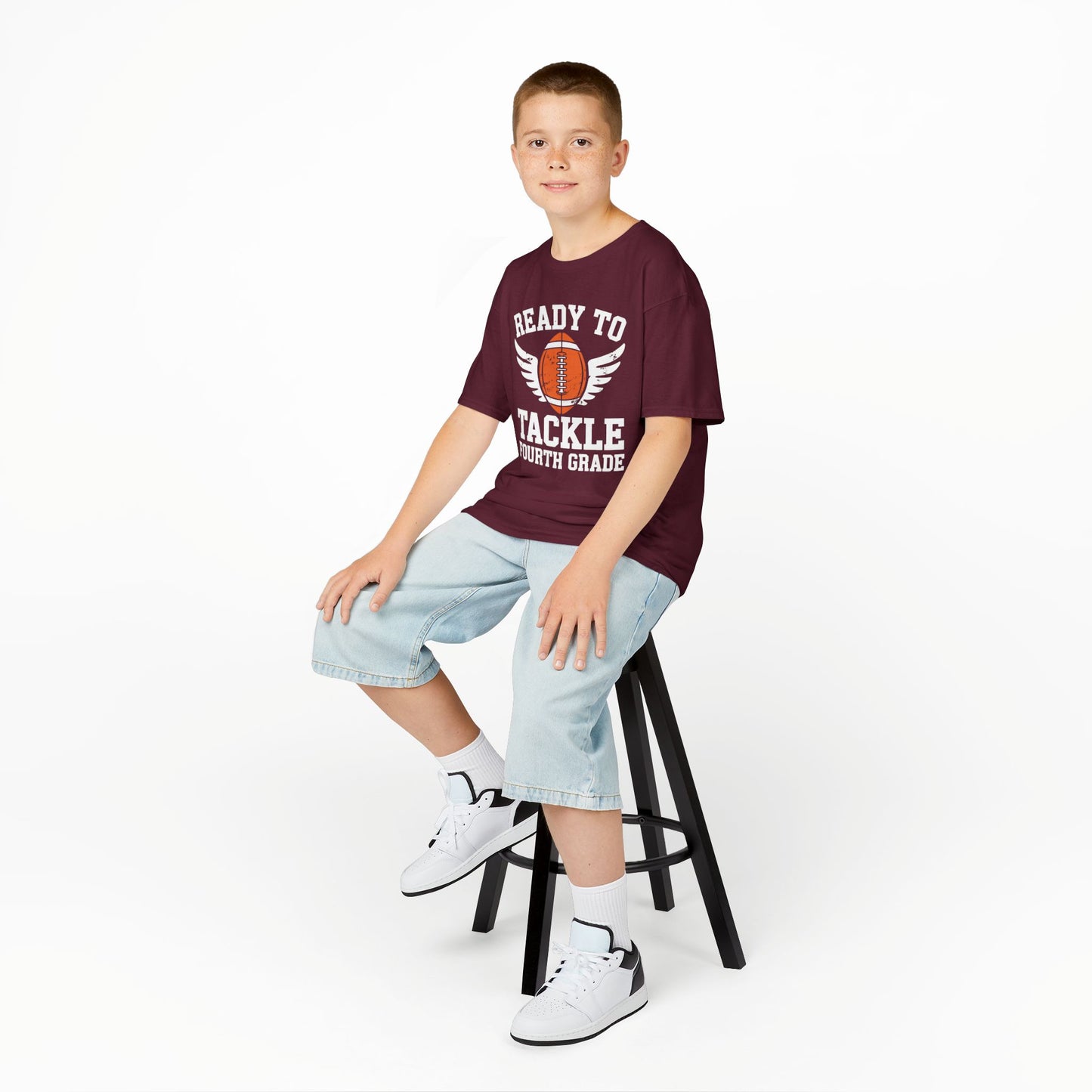 Ready To Tackle Fourth Grade Back To School Football T-Shirt