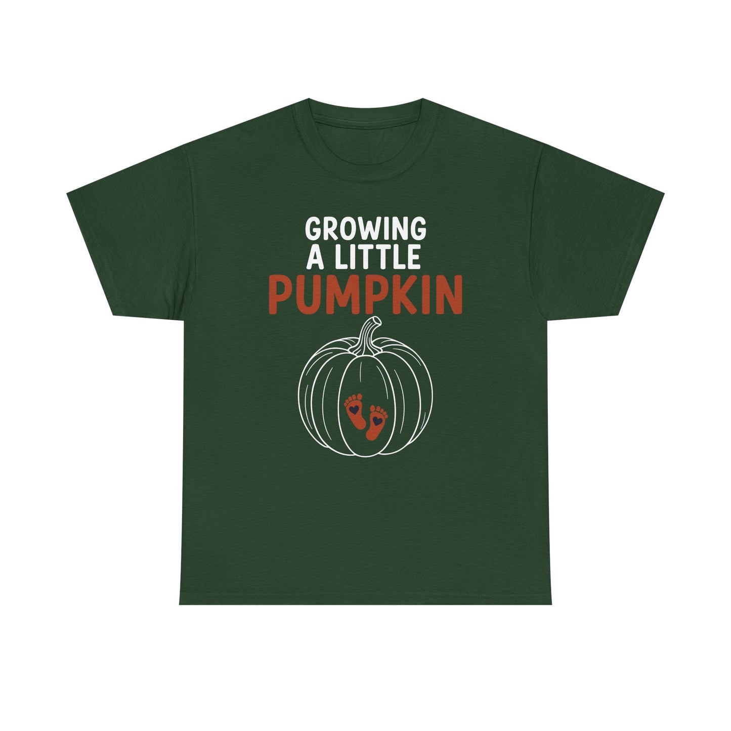 Growing A Little Pumpkin Fall Thanksgiving Baby Bump Wife T-Shirt