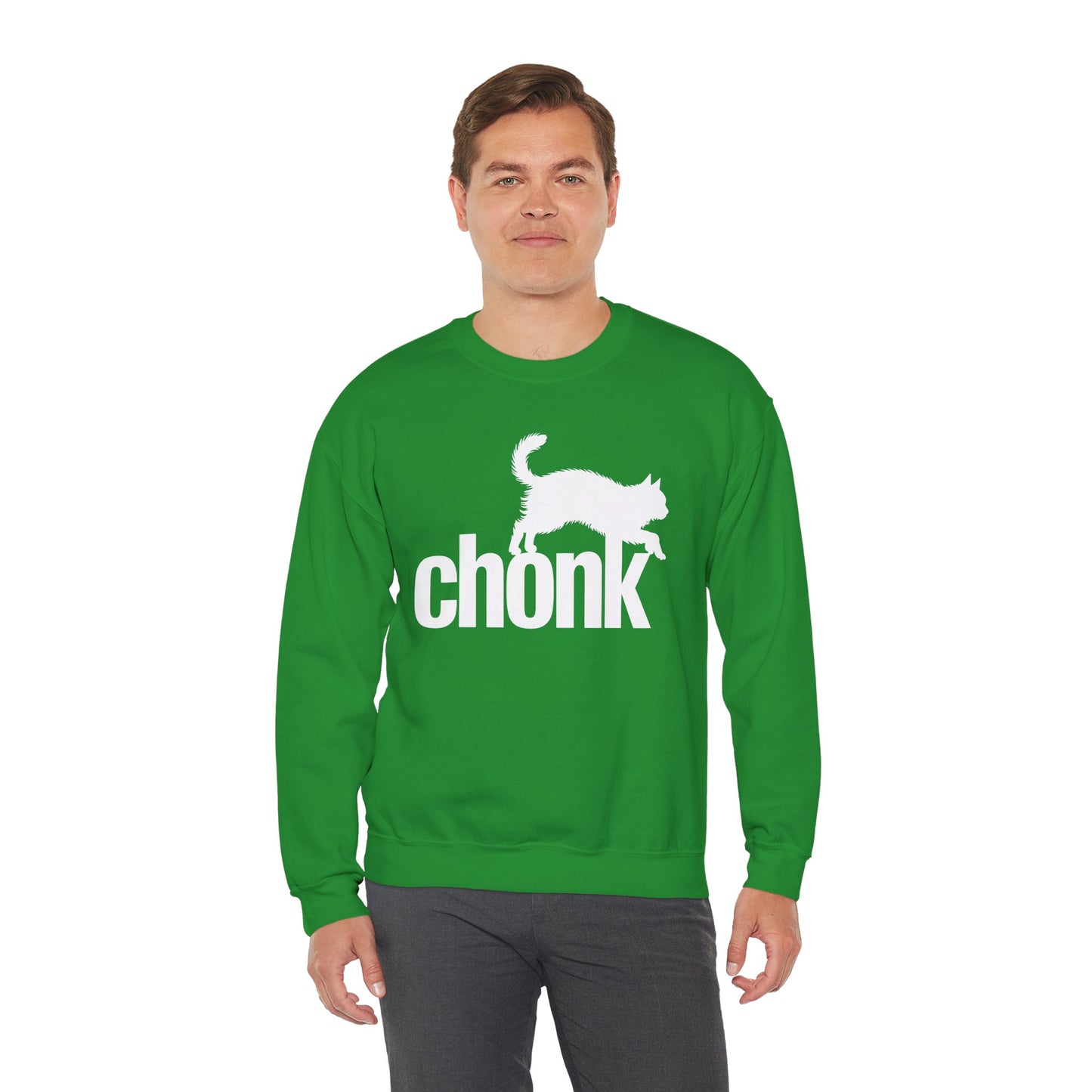 Chonk Cat Meme Funny Black Sweatshirt