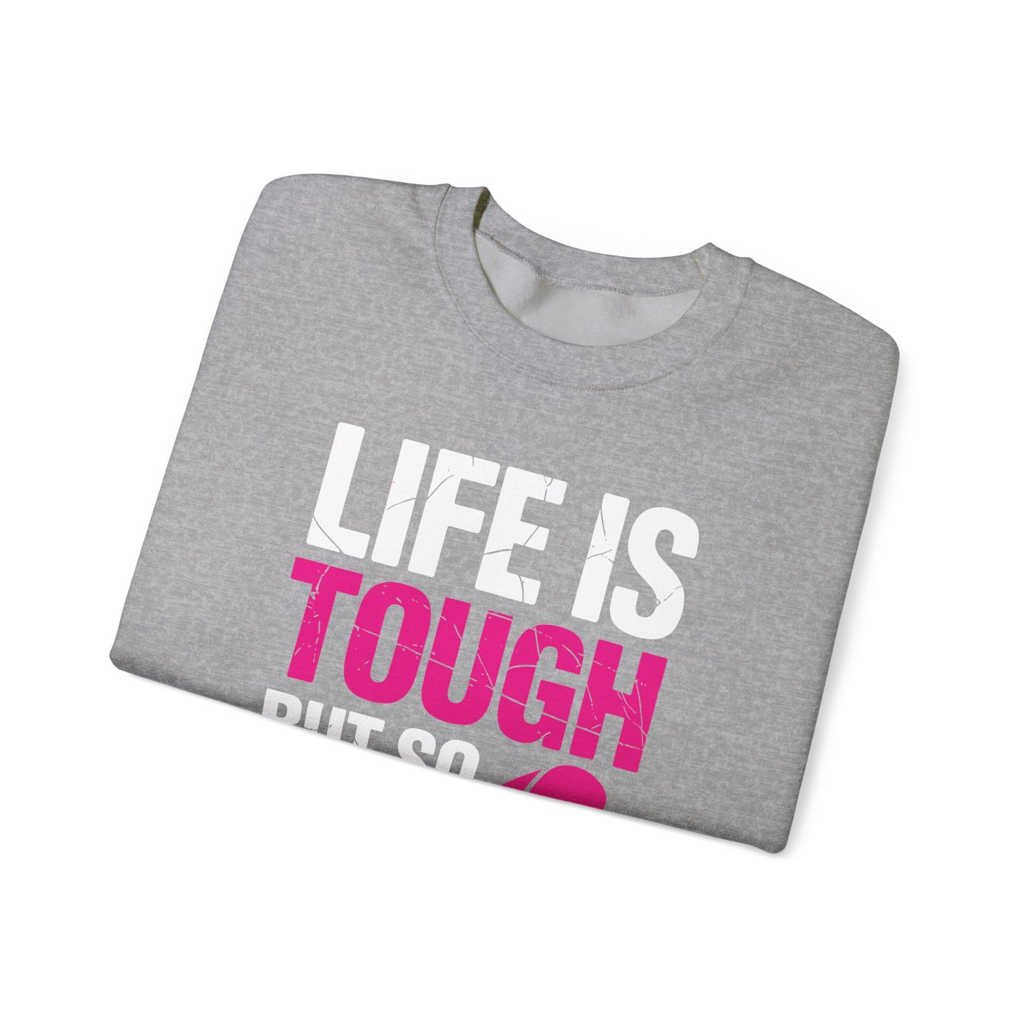 Life Is Tough But So Is My Wife Breast Cancer Awareness Gift Sweatshirt