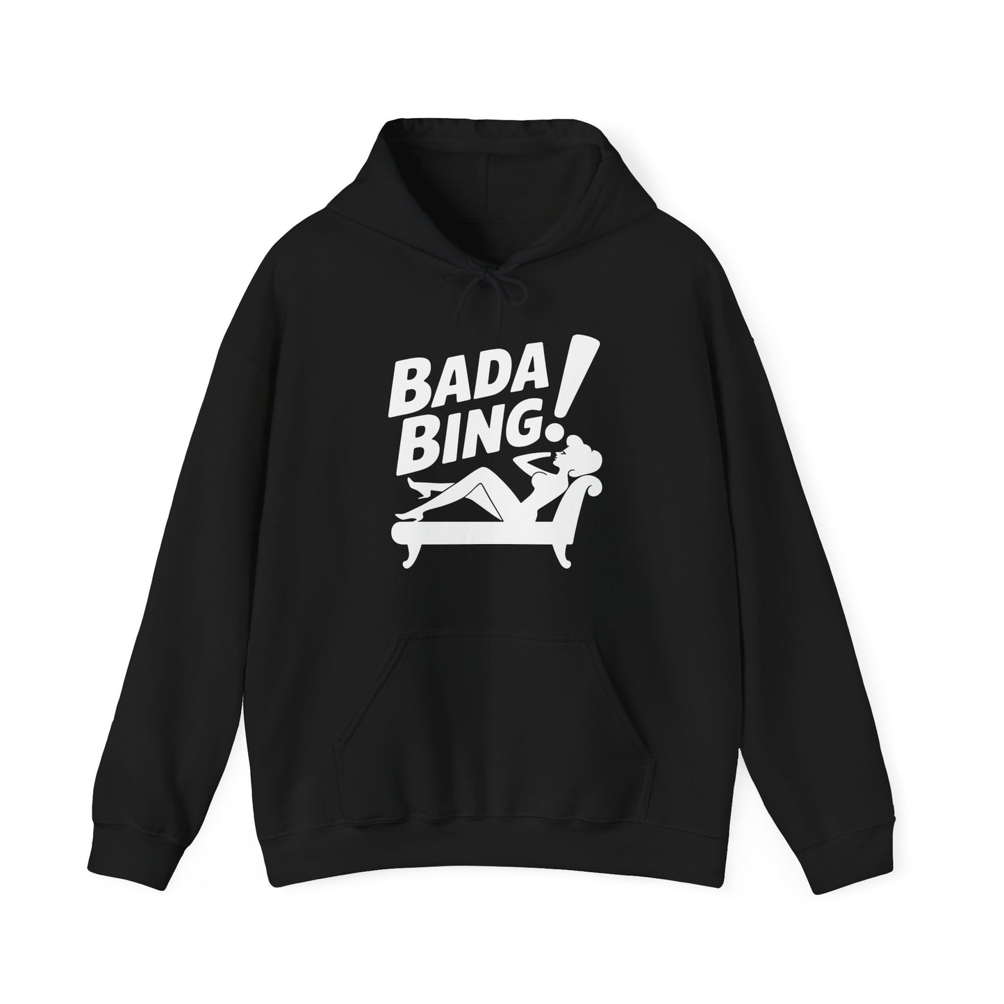 Funny Vintage Bada Sarcastic Bing Retro Sexy Girl Bada Bam Hoodie