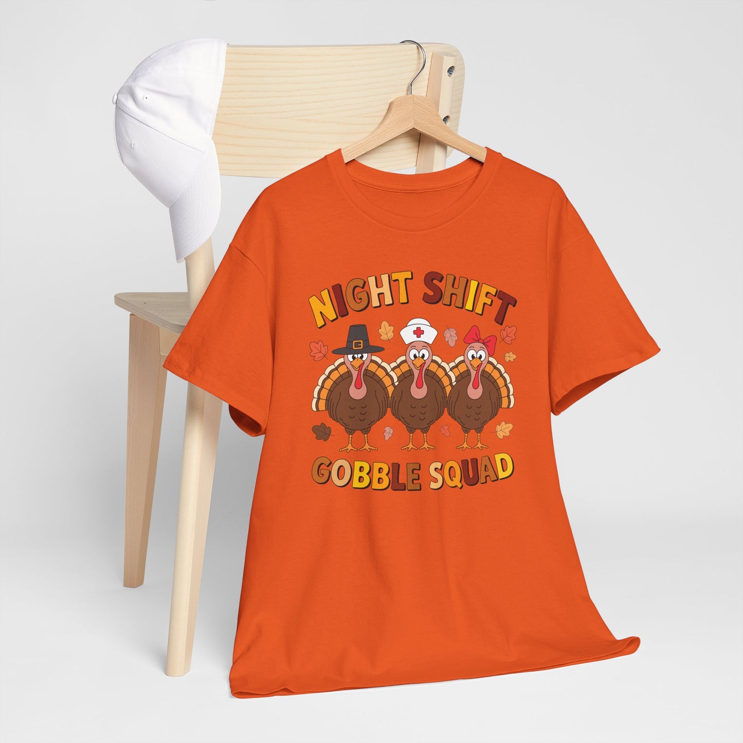 Night Shift Gobble Squad Night Worker Staff Thanksgiving T-Shirt