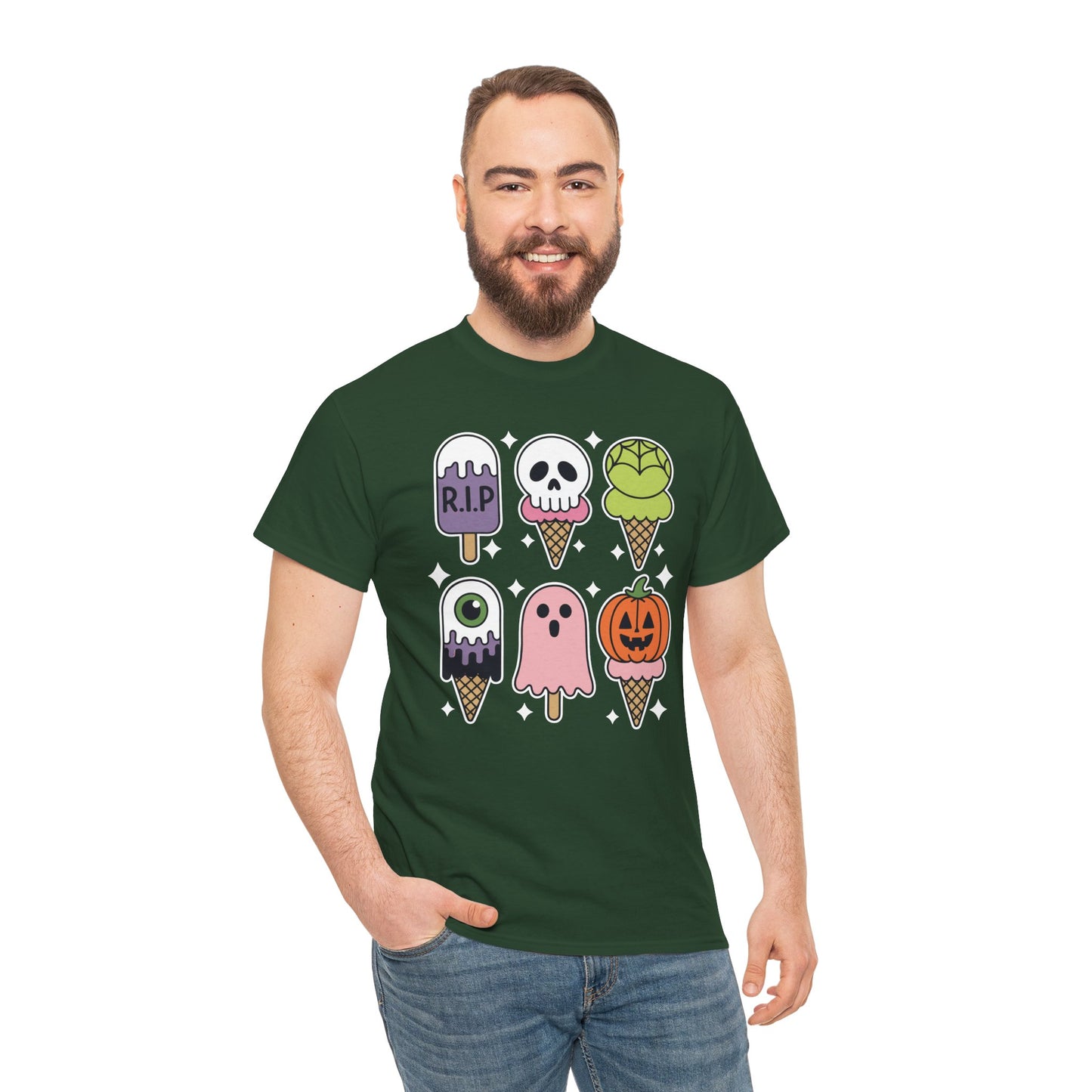 Horror Movie Summer Popsicle Halloween Ice Cream Summer-ween T-Shirt for Men Women