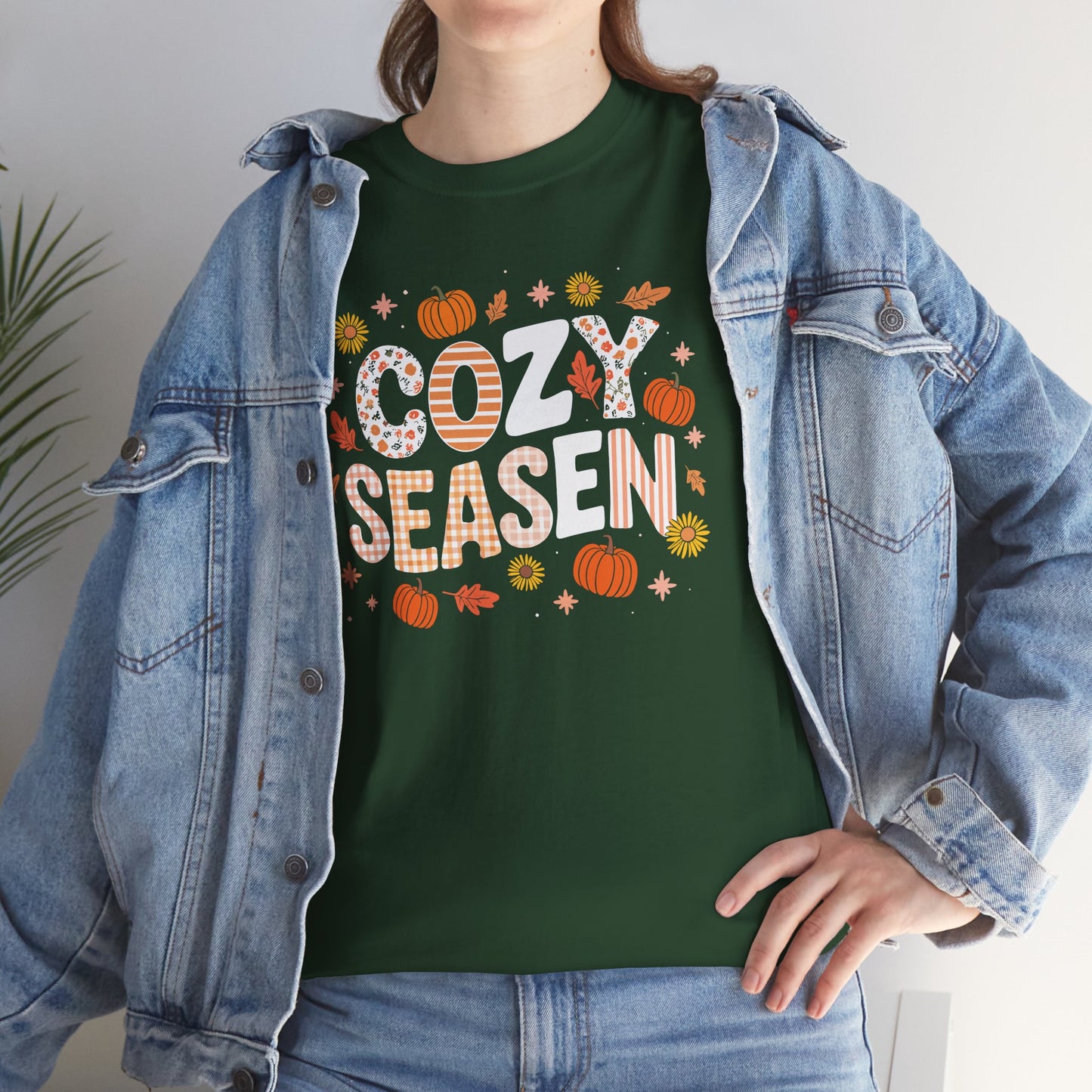 Cozy Season Autumn Fall Vibes Halloween Thanksgiving Pumpkin T-Shirt
