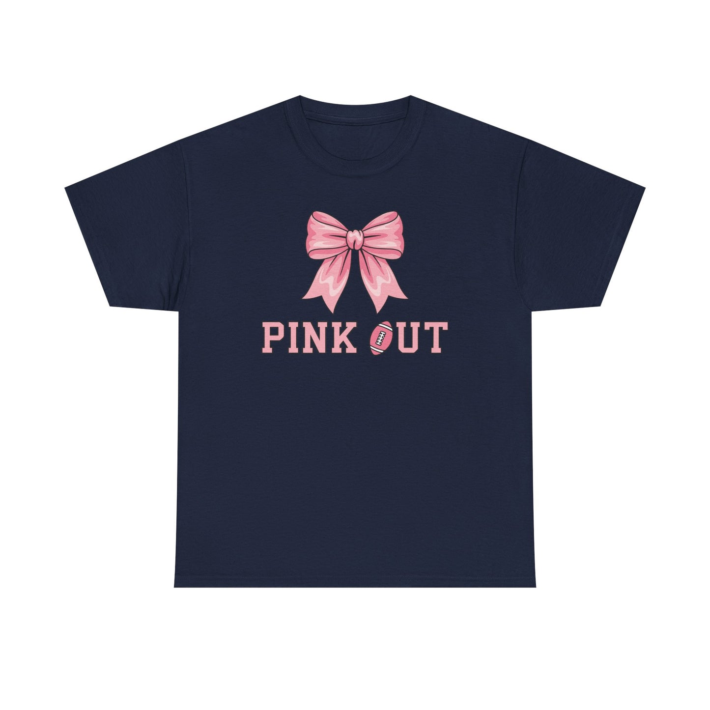 Pink Out Football Bow Preppy Breast Cancer Awareness Women T-Shirt