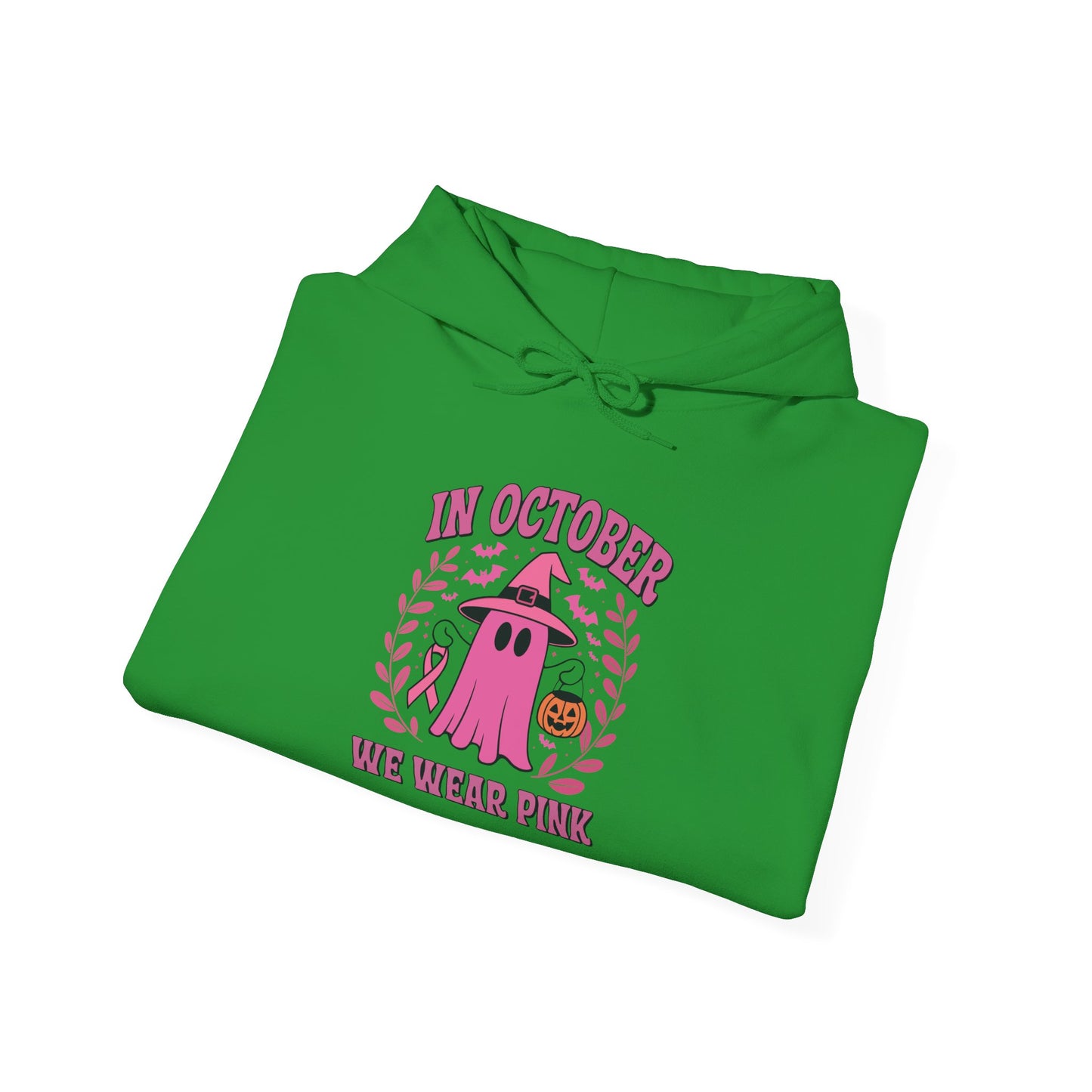 In October We Wear Pink Breast Cancer Awareness Halloween Hoodie
