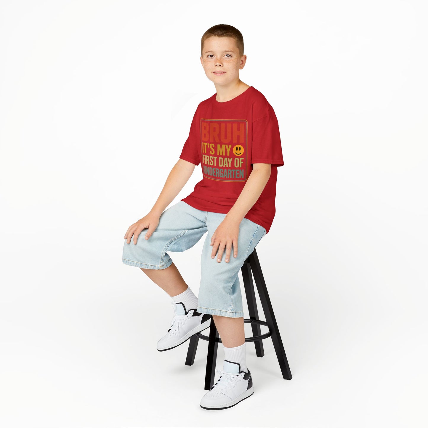 Bruh Its My First Day Of Kindergarten Back To School Kids T-Shirt