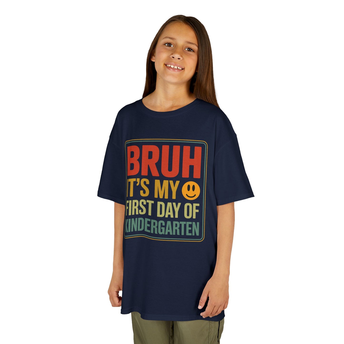 Bruh Its My First Day Of Kindergarten Back To School Kids T-Shirt