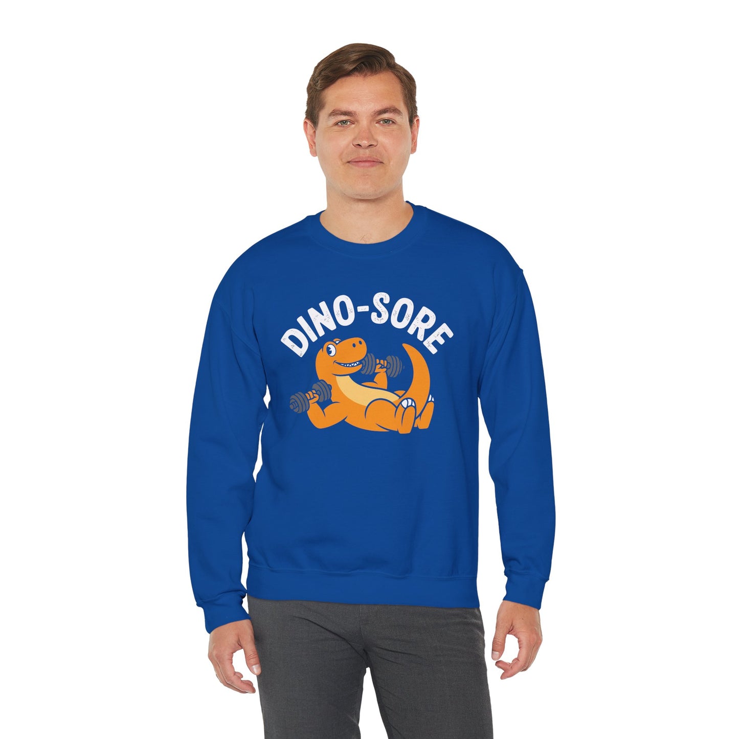 Gym Workout Dino Sore Exercise Fitness Boys Women Men Sweatshirt