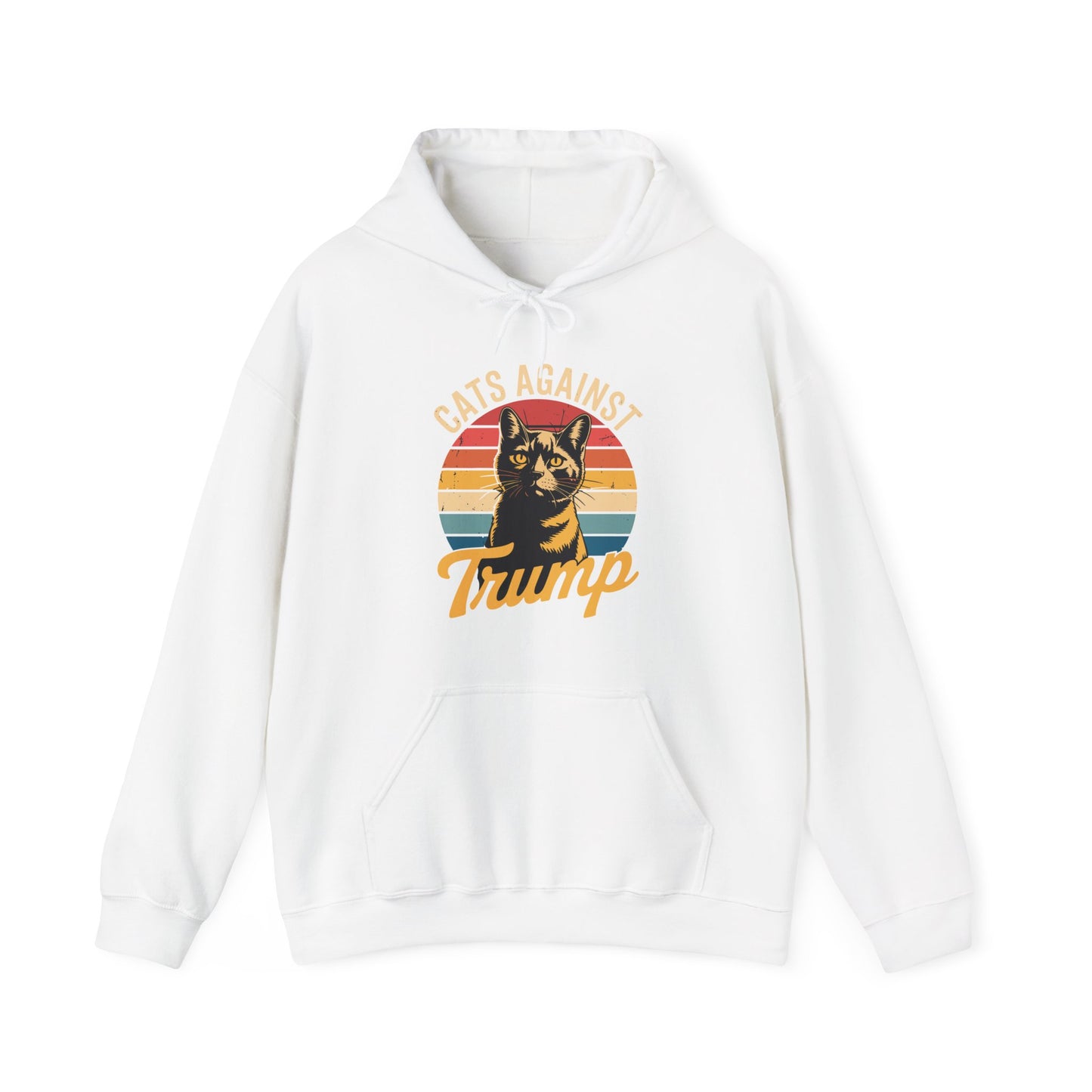 Cats Against Trump Funny Anti Trump Election Funny Cat Hoodie