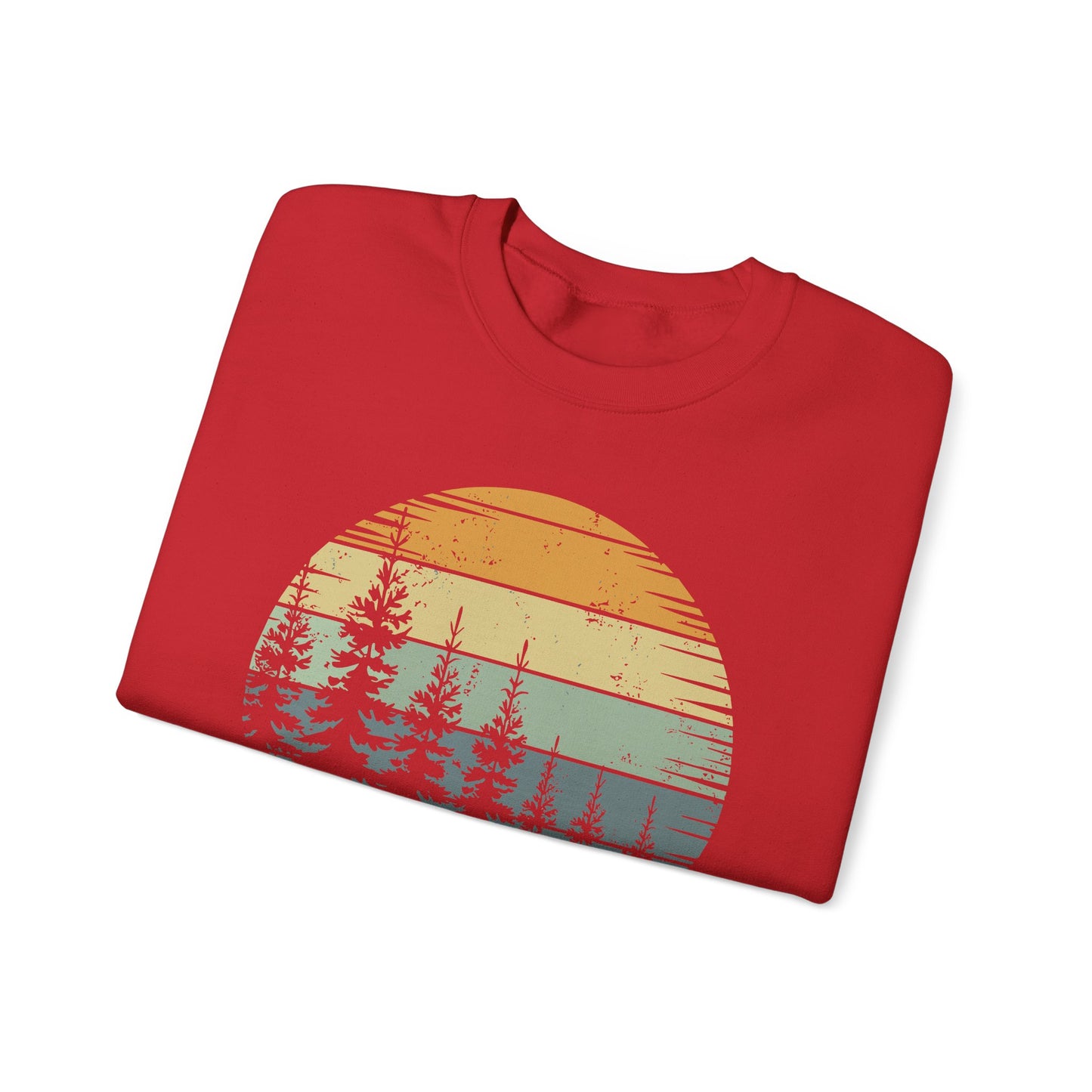 Retro Forest Trees Outdoors Nature Vintage Graphic Sweatshirt