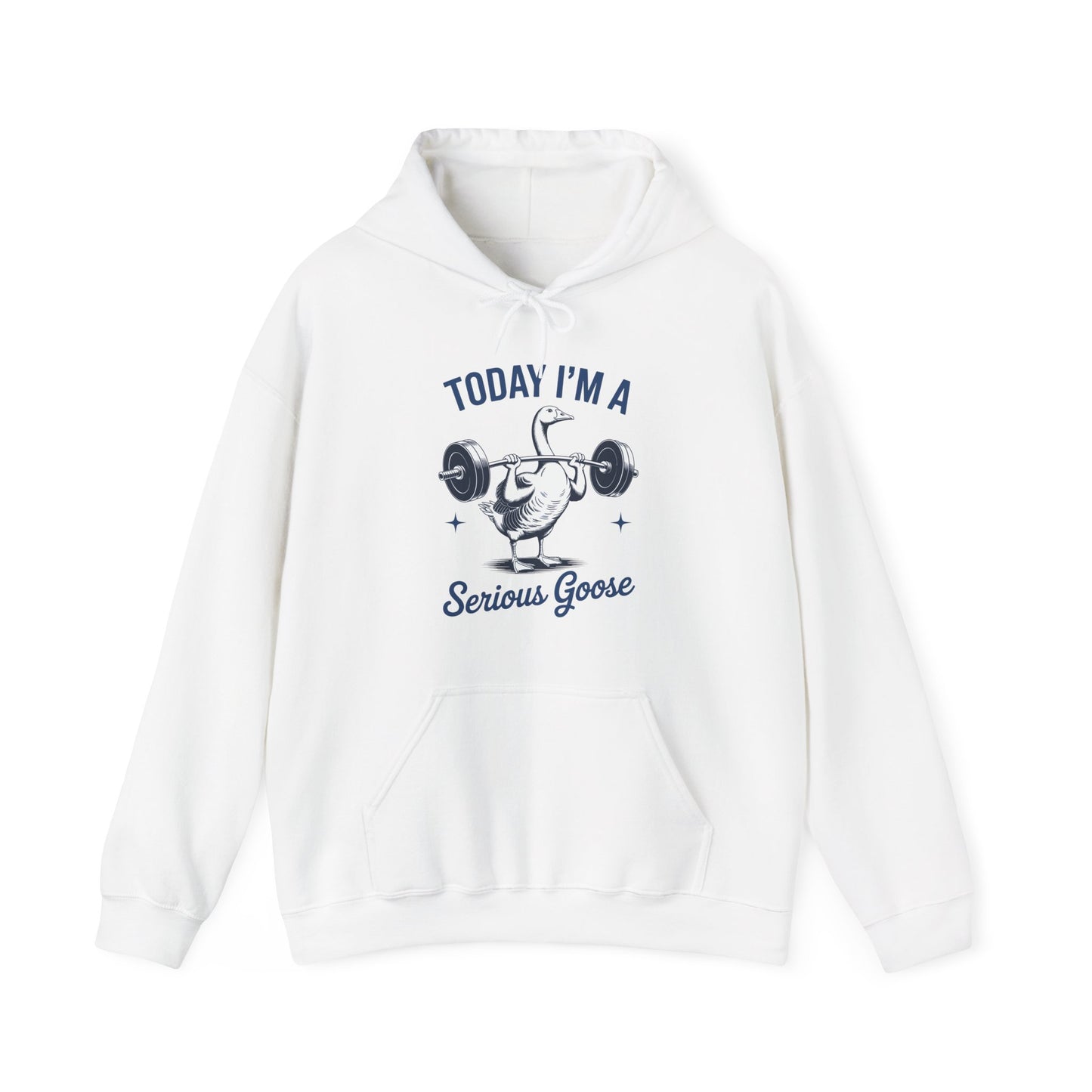 Funny Today I'm A Serious Goose Lifting Weights Gym Fitness Hoodie