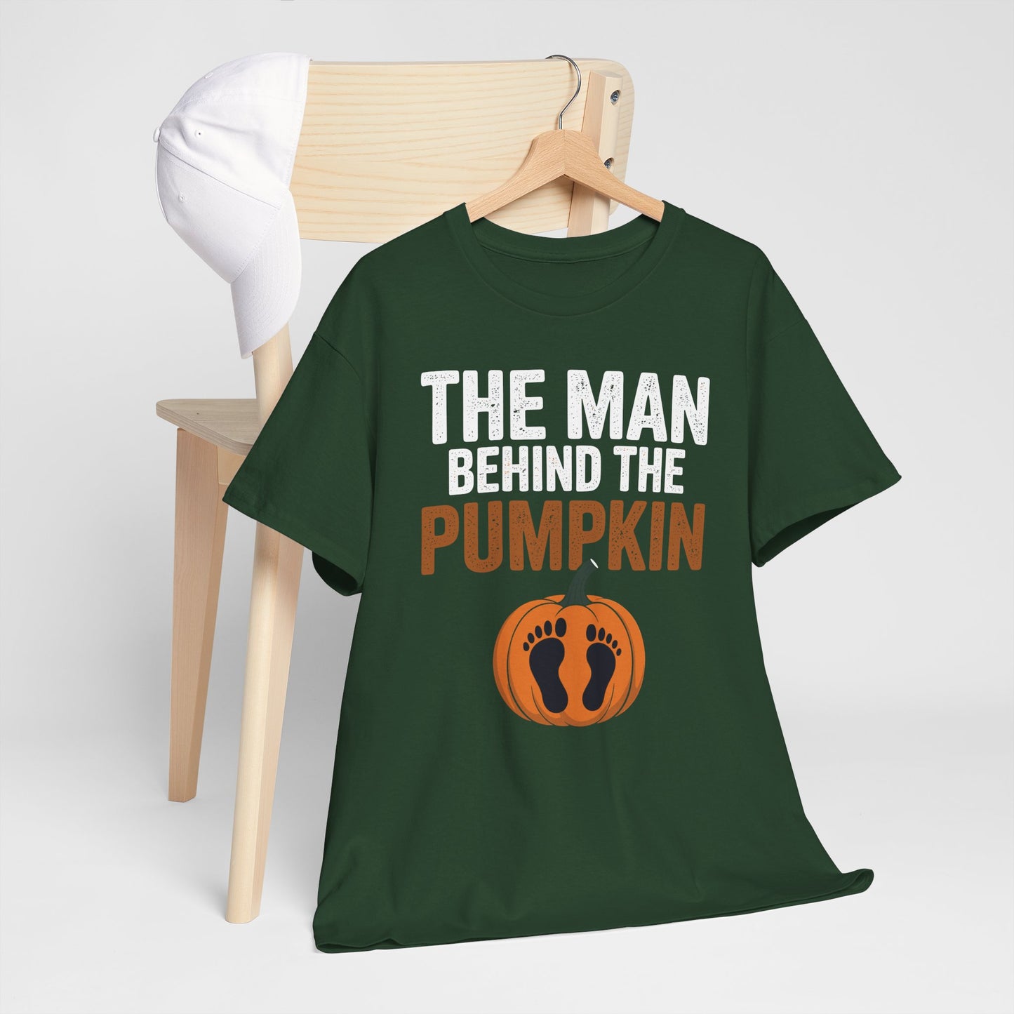 Pregnant Thanksgiving Costume for Dad Expecting Lil Pumpkin T-Shirt