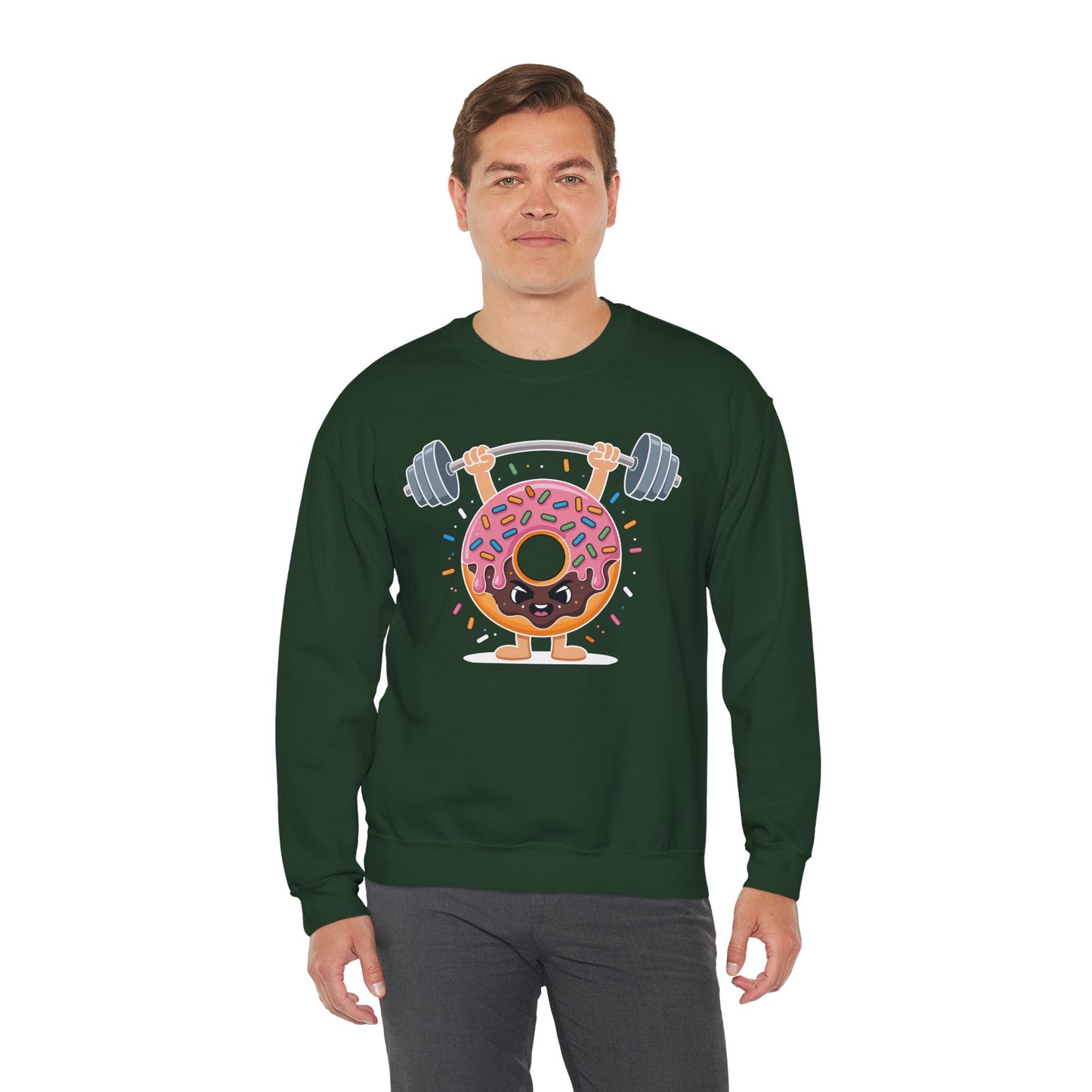 Funny Weightlifing Fitness Workout Gym Donut Lover Sweatshirt