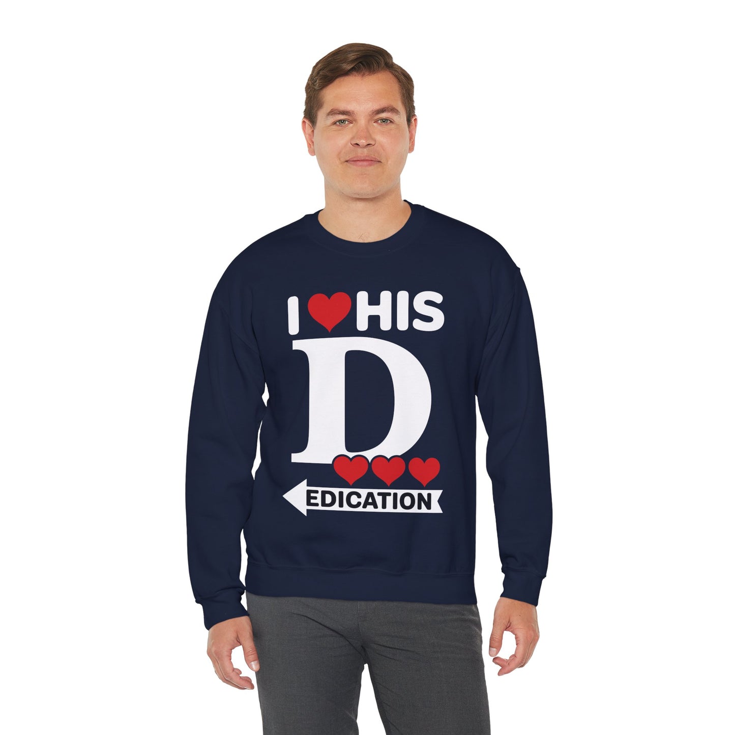 Funny Valentine's Day Couple Matching I Love His Dedication Sweatshirt
