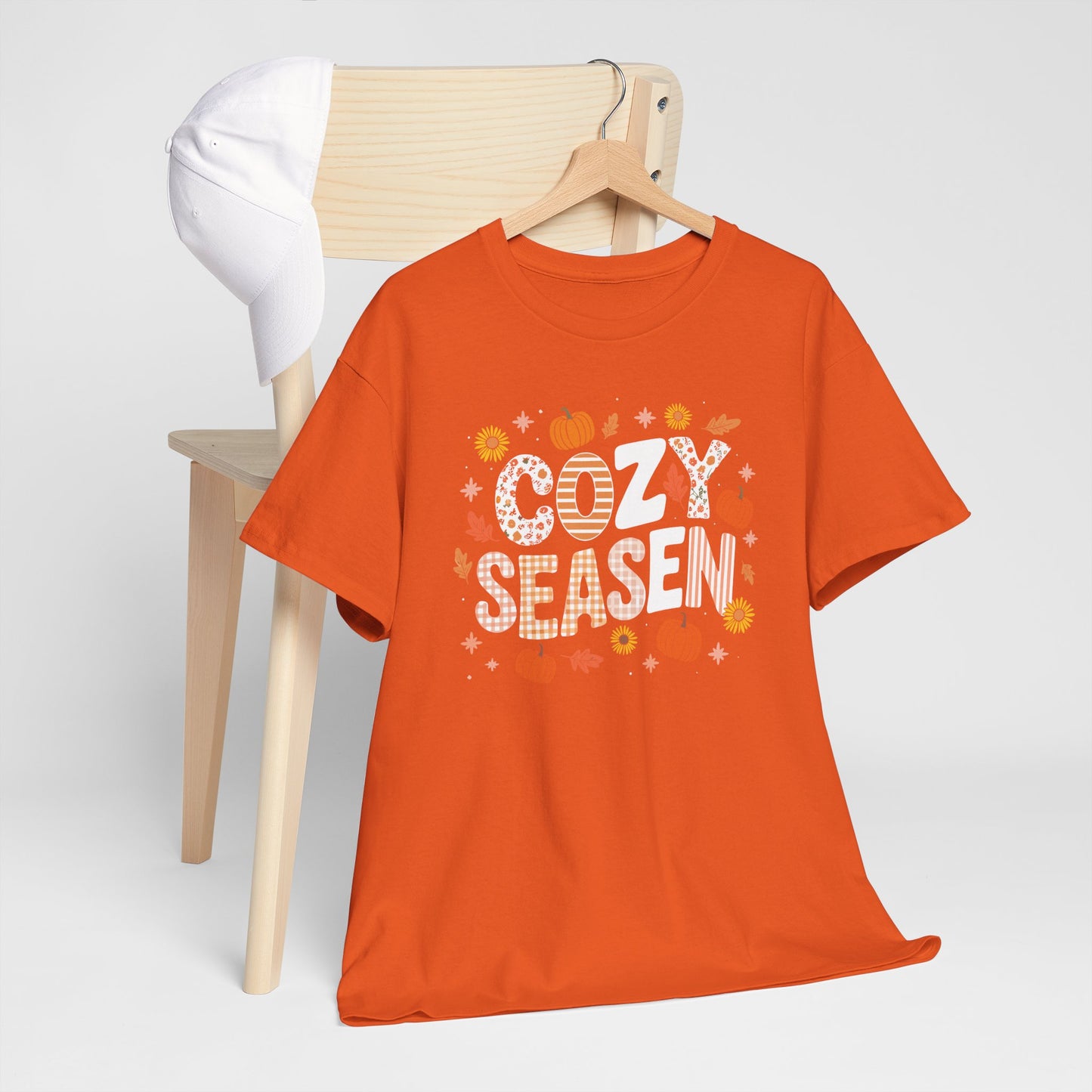 Cozy Season Autumn Fall Vibes Halloween Thanksgiving Pumpkin T-Shirt