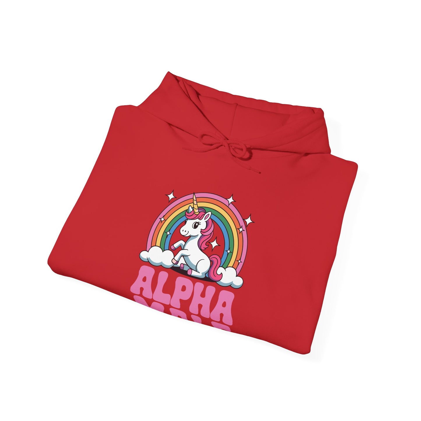 Funny Alpha Male Unicorn Sarcastic Ironic Weird Y2K Humor Hoodie