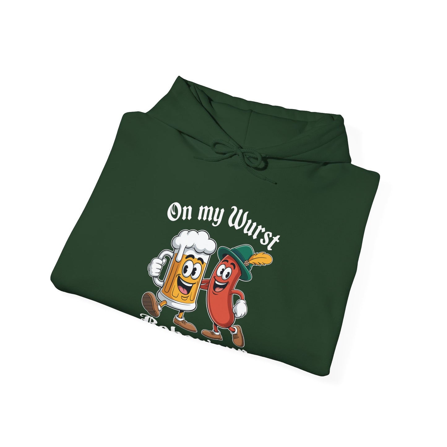 Oktoberfest On My Wurst Behaviour German Beer Sausage Adults Hoodie