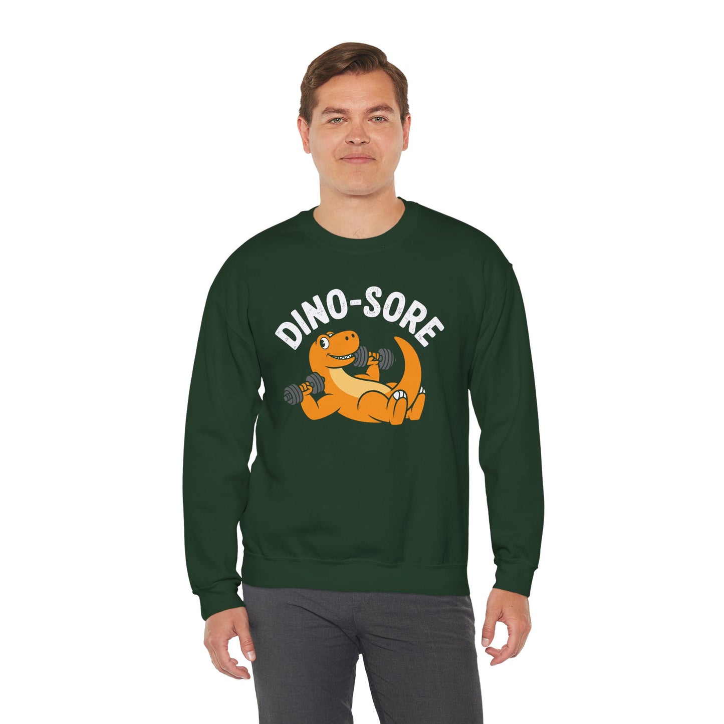 Gym Workout Dino Sore Exercise Fitness Boys Women Men Sweatshirt