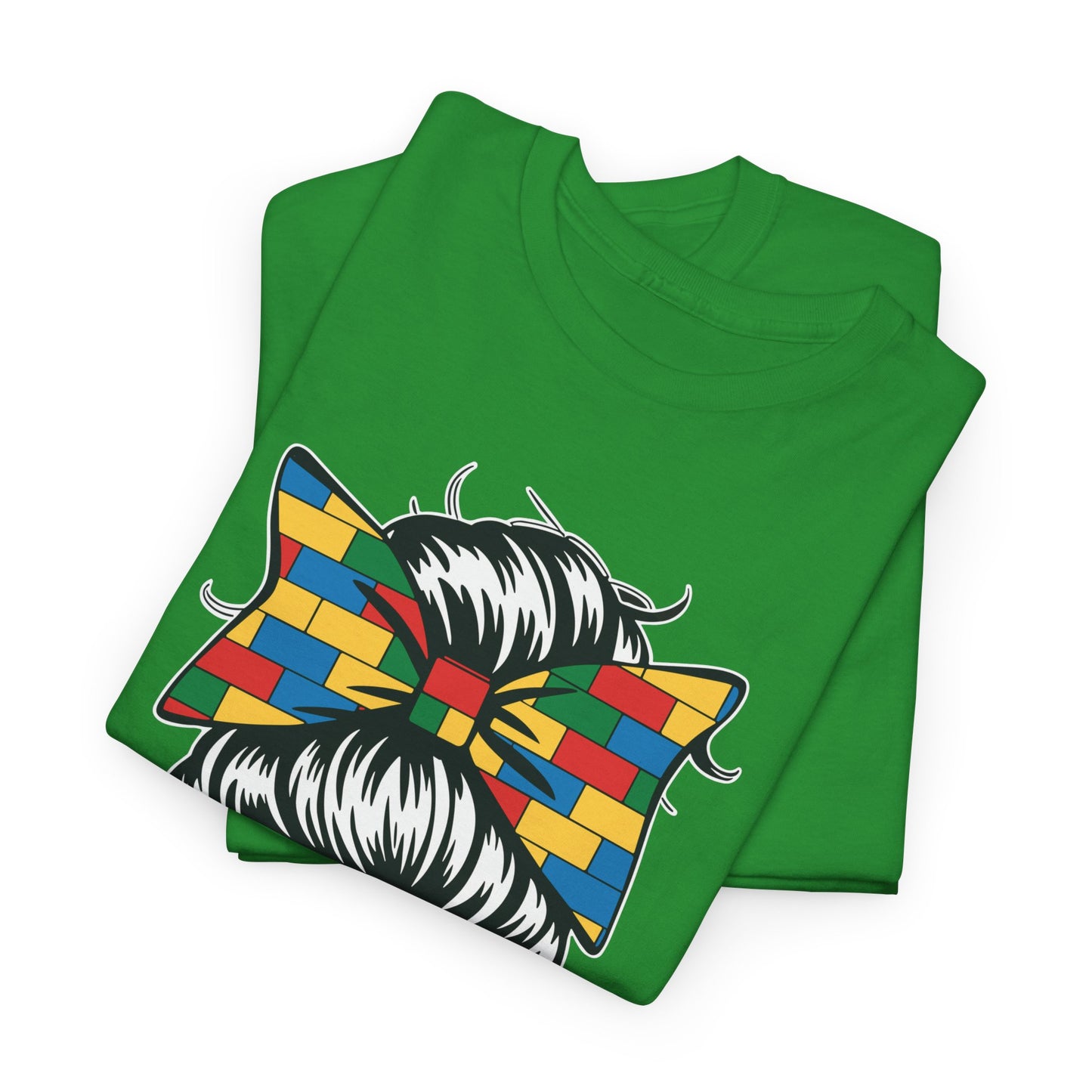 Building Block Messy Bun Mom Life Master Builder Mothers Day T-Shirt