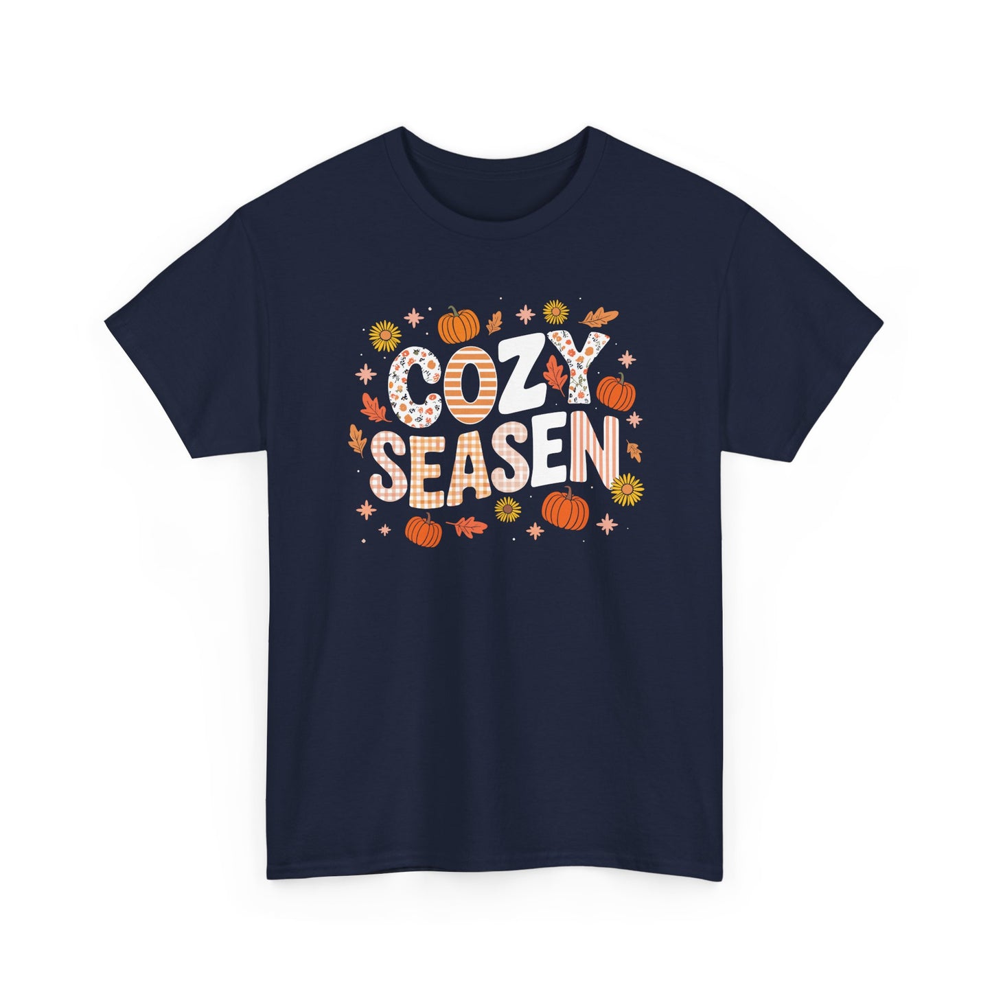 Cozy Season Autumn Fall Vibes Halloween Thanksgiving Pumpkin T-Shirt
