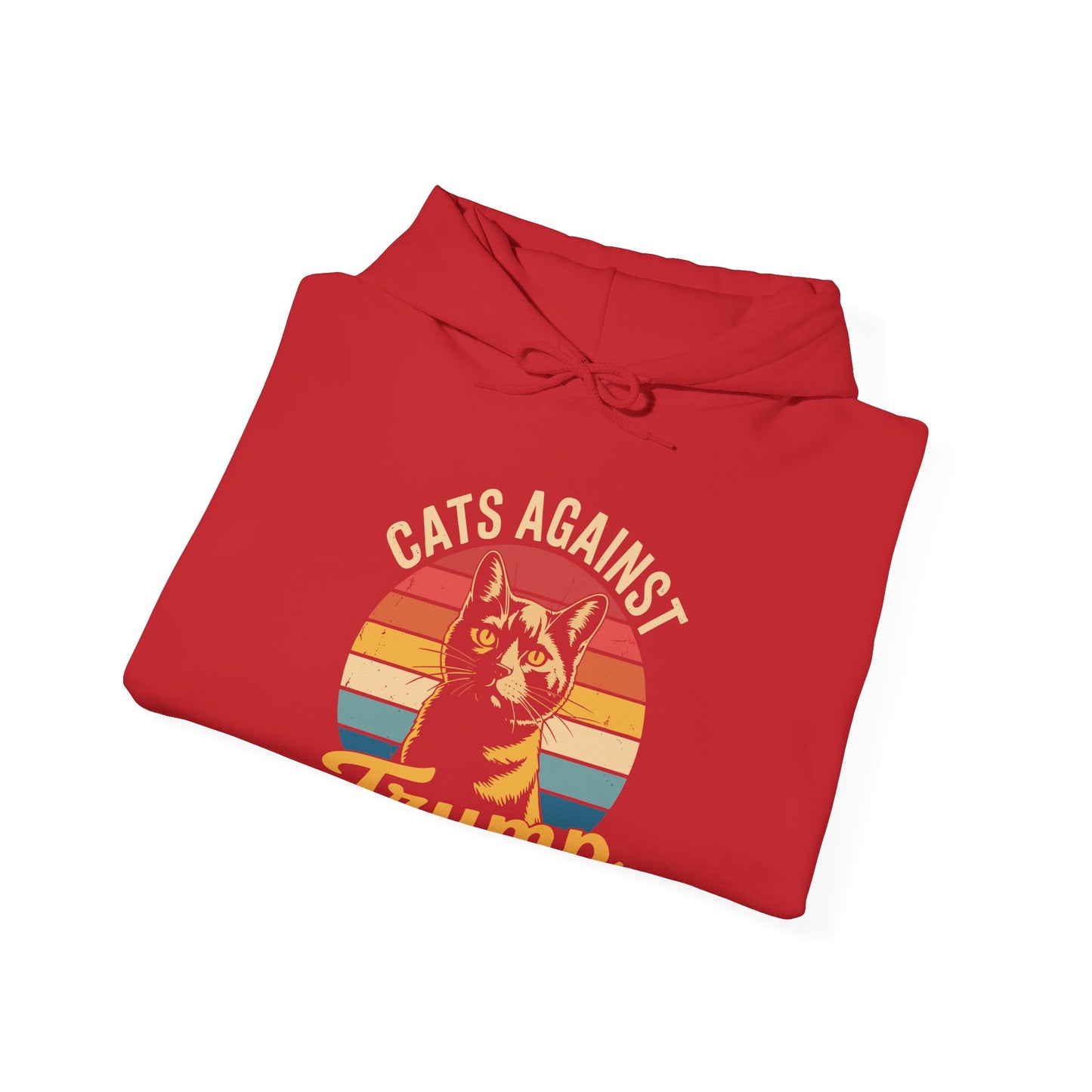 Cats Against Trump Funny Anti Trump Election Funny Cat Hoodie