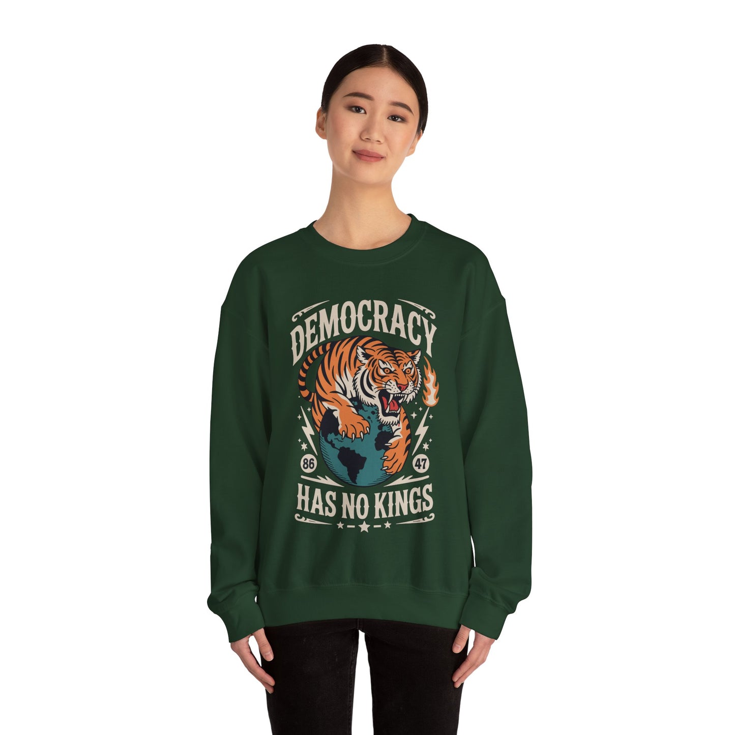 Democracy Has No King 8647 Anti Trump America Social Justice Sweatshirt