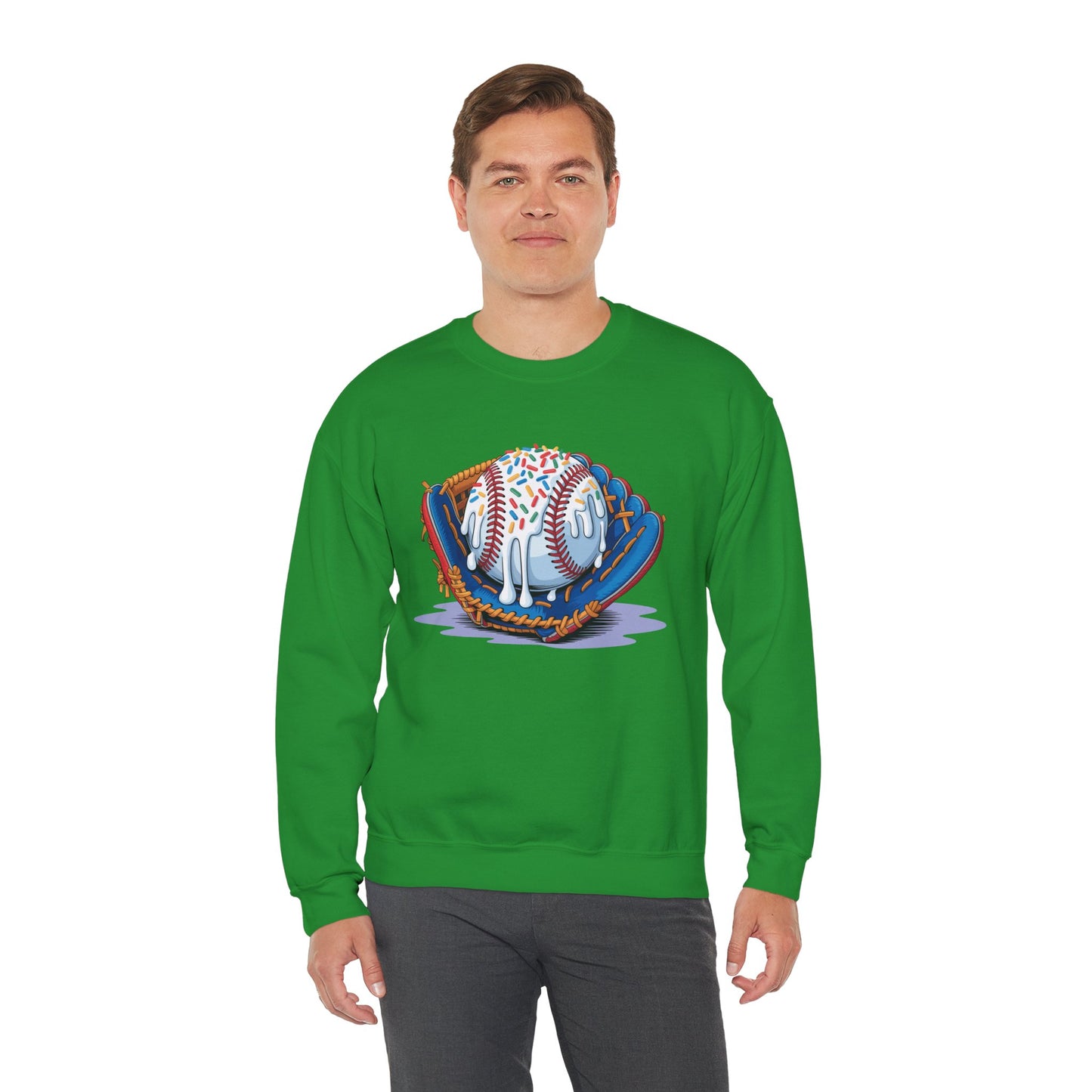Baseball Drip Ice Cream Sprinkles Baseball Glove Sweatshirt