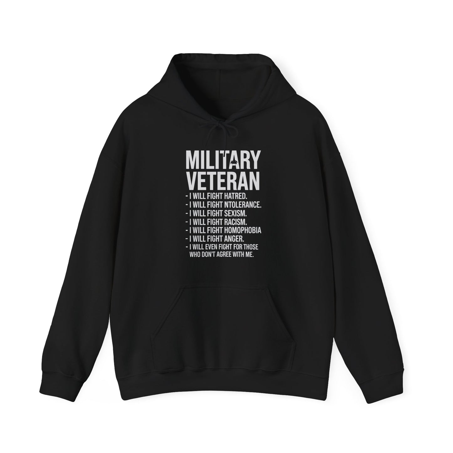 Military Veterans Against Trump 2025 Fight USA Election Hoodie