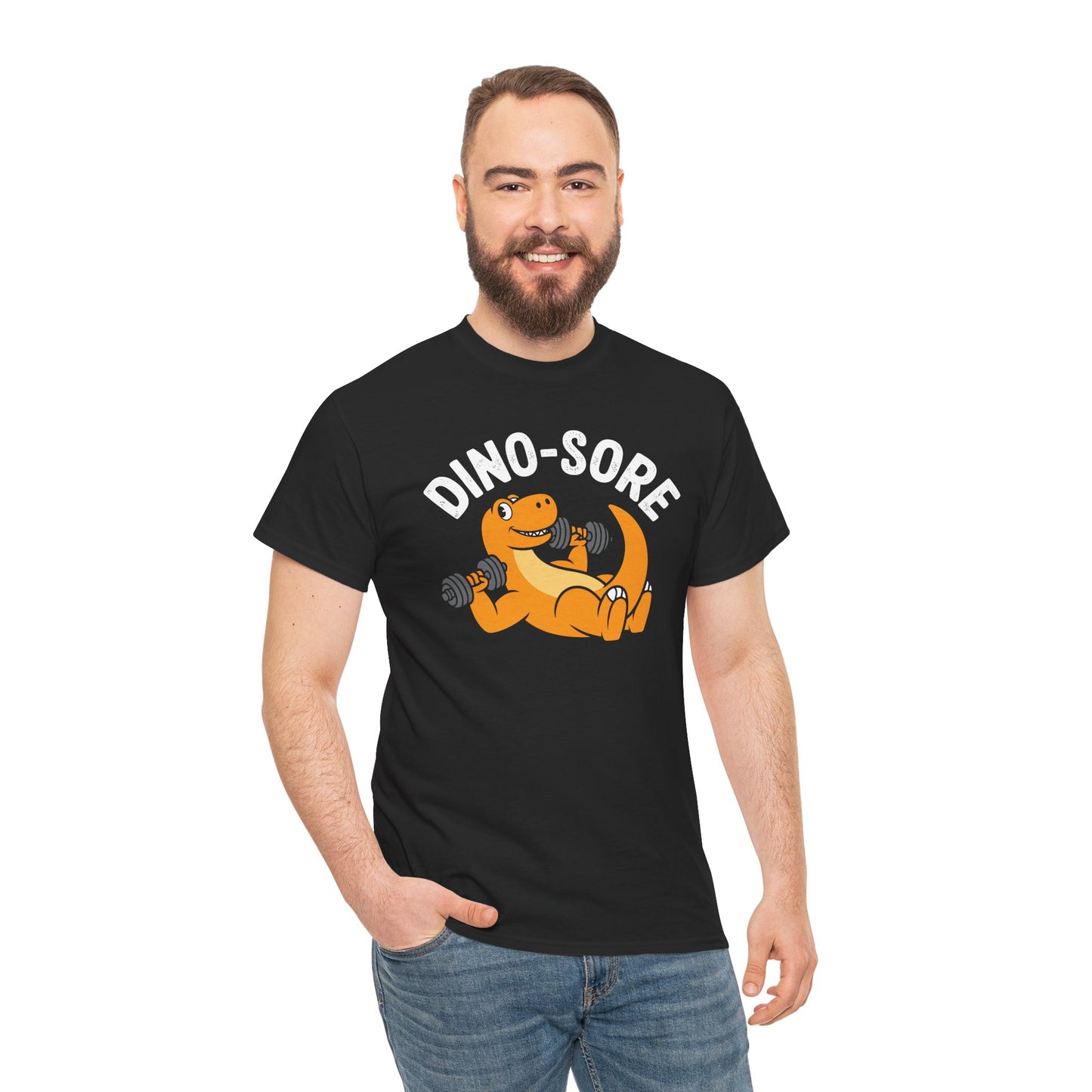 Gym Workout Dino Sore Exercise Fitness Boys Women Men T-Shirt