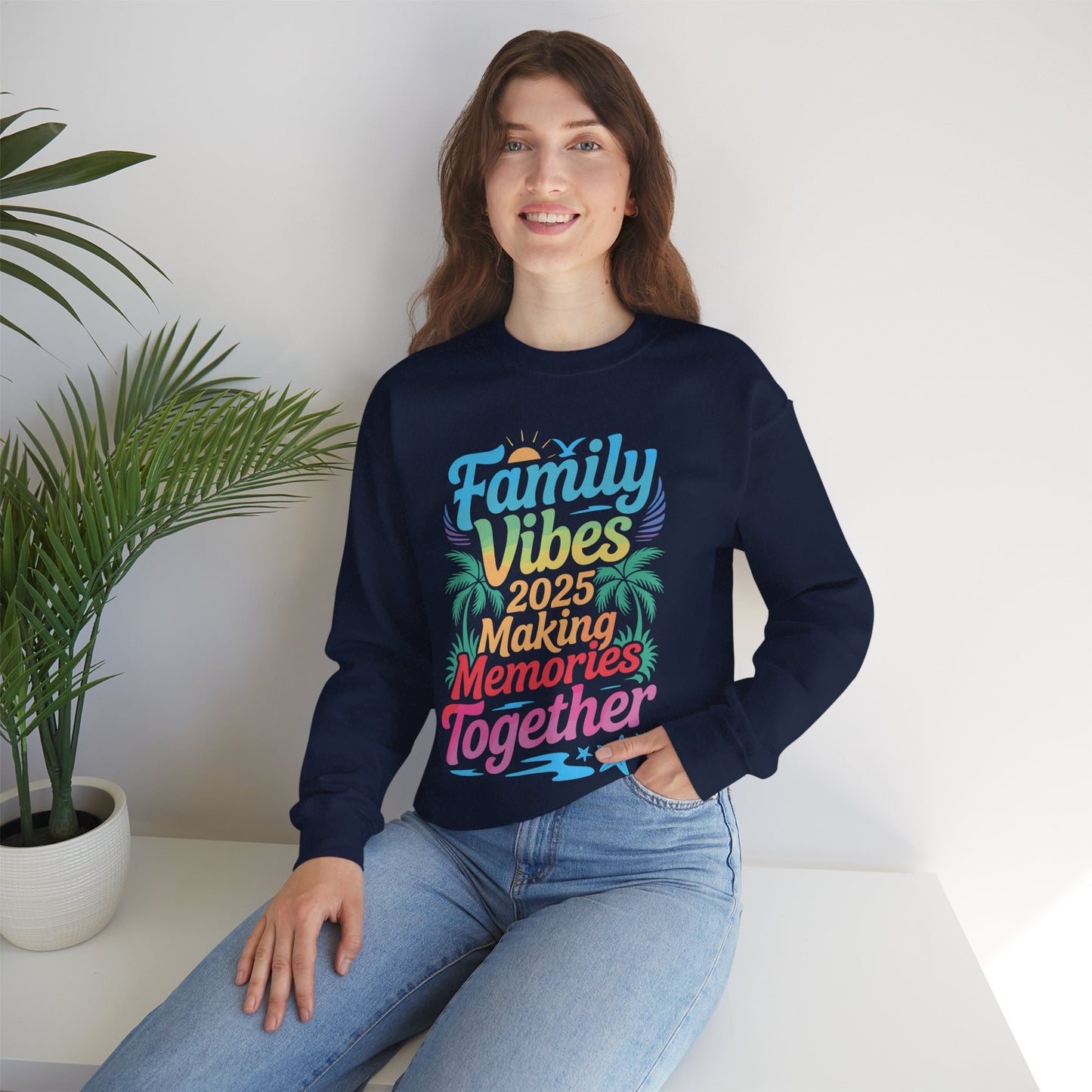 Family 2025 Vibes Family Reunion Vacation Making Memories Sweatshirt