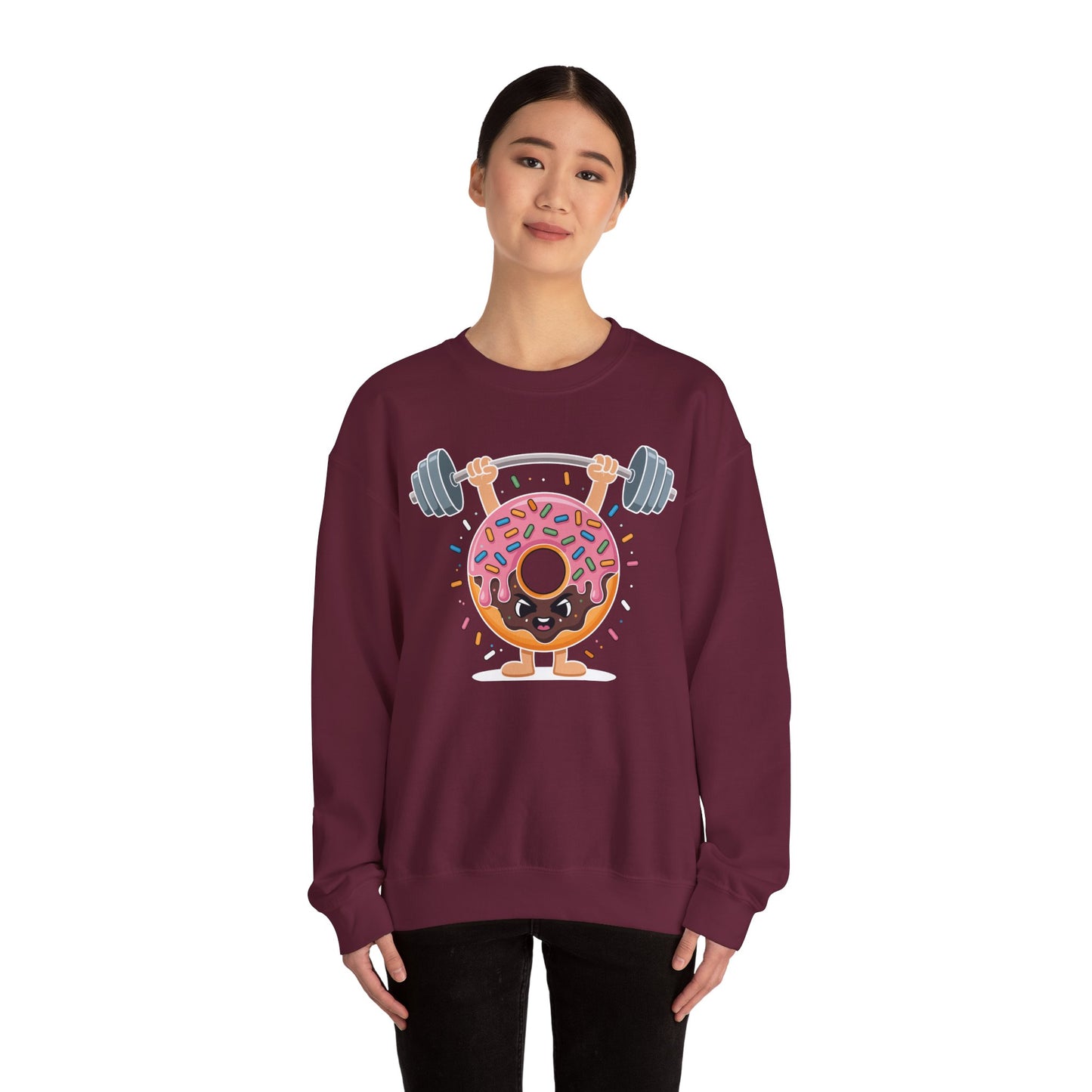Funny Weightlifing Fitness Workout Gym Donut Lover Sweatshirt