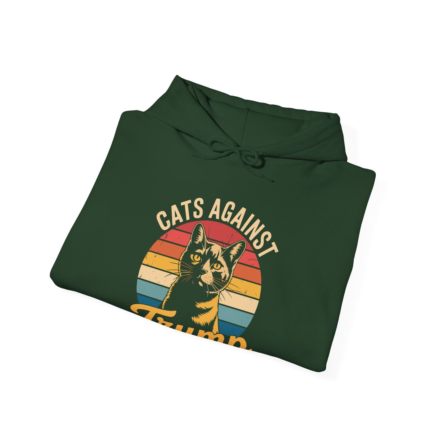 Cats Against Trump Funny Anti Trump Election Funny Cat Hoodie