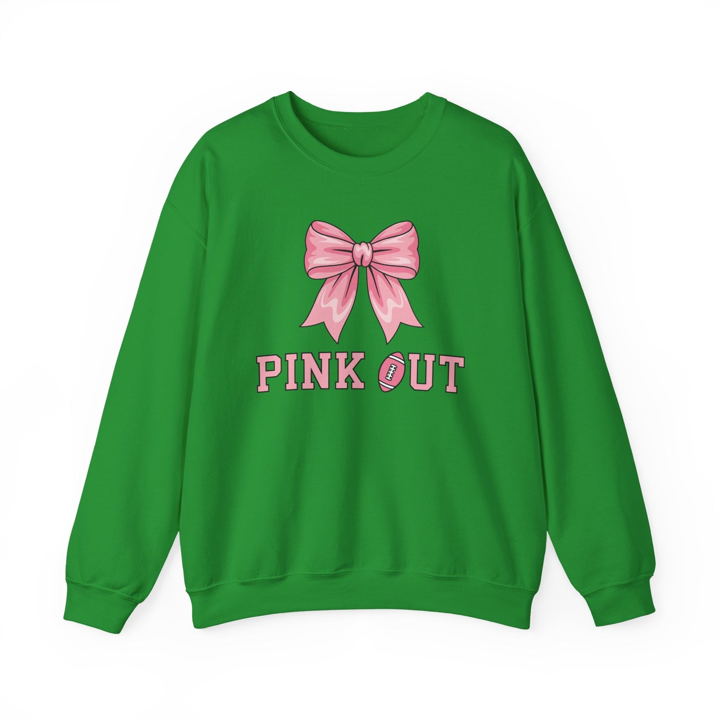 Pink Out Football Bow Preppy Breast Cancer Awareness Women Sweatshirt