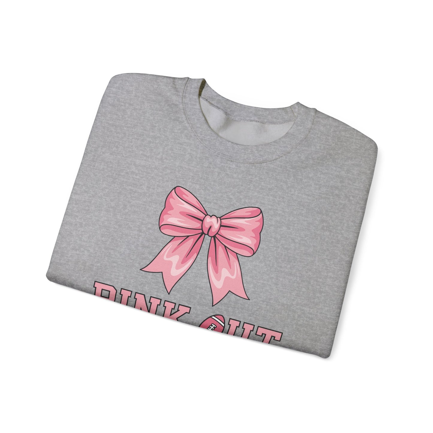 Pink Out Football Bow Preppy Breast Cancer Awareness Women Sweatshirt