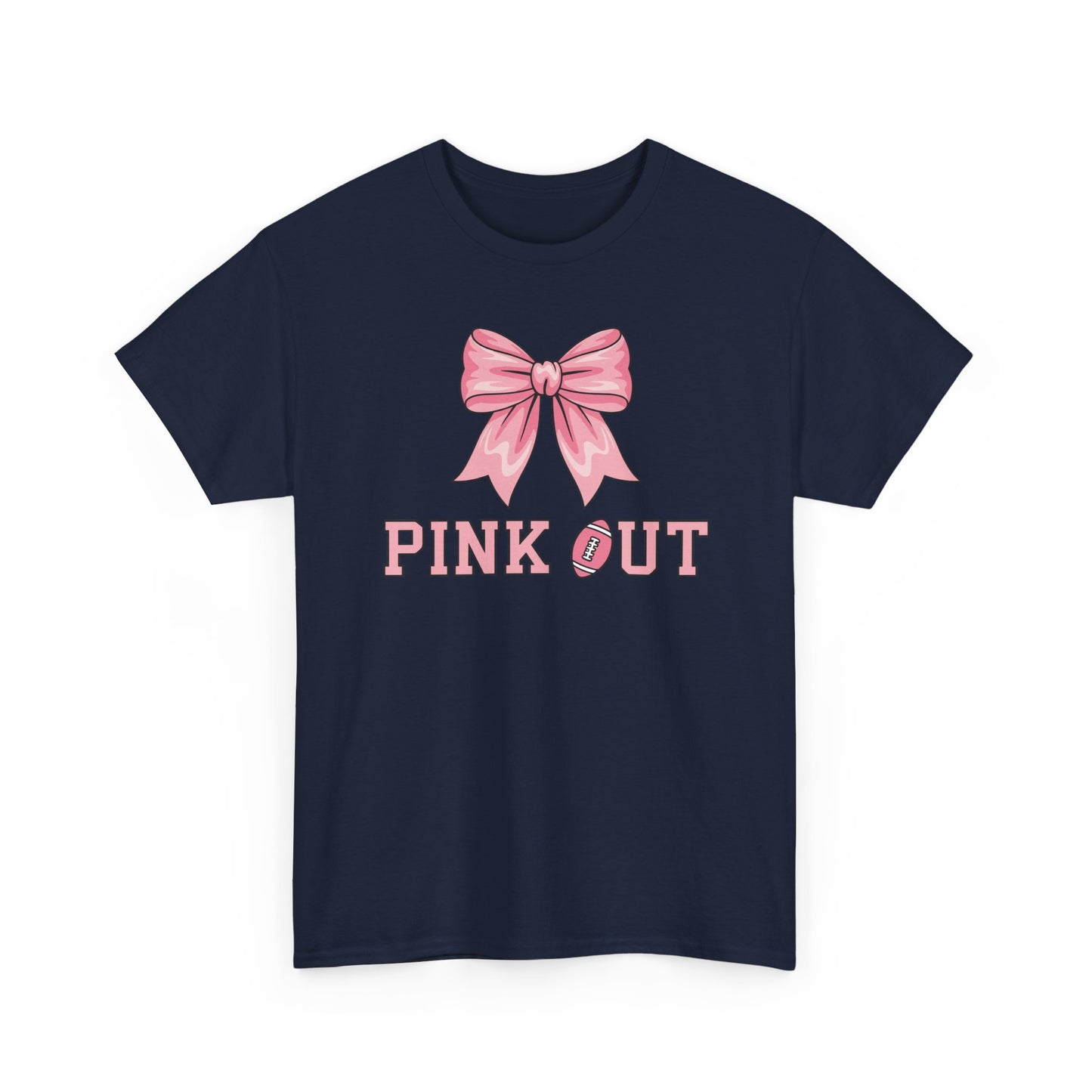 Pink Out Football Bow Preppy Breast Cancer Awareness Women T-Shirt
