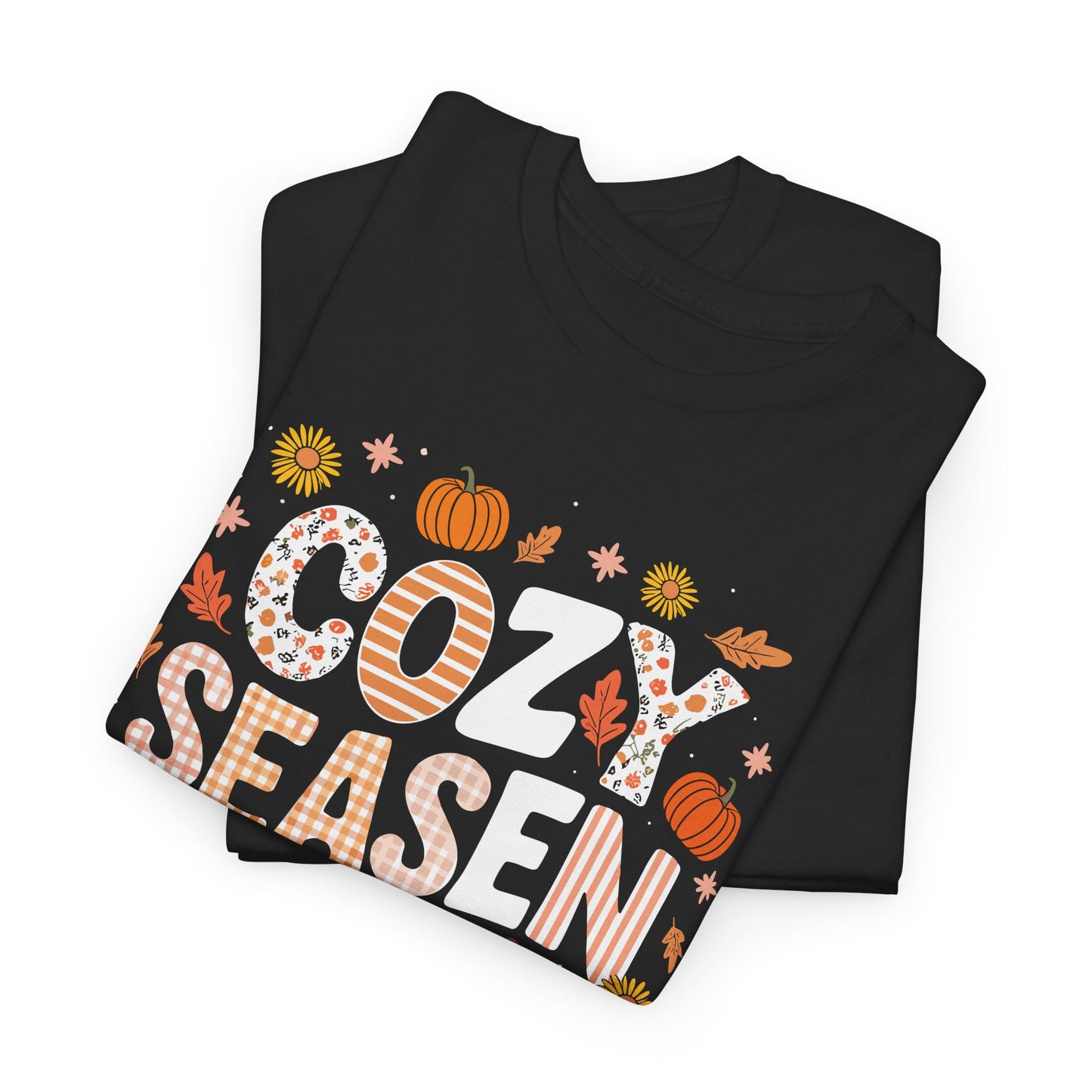 Cozy Season Autumn Fall Vibes Halloween Thanksgiving Pumpkin T-Shirt
