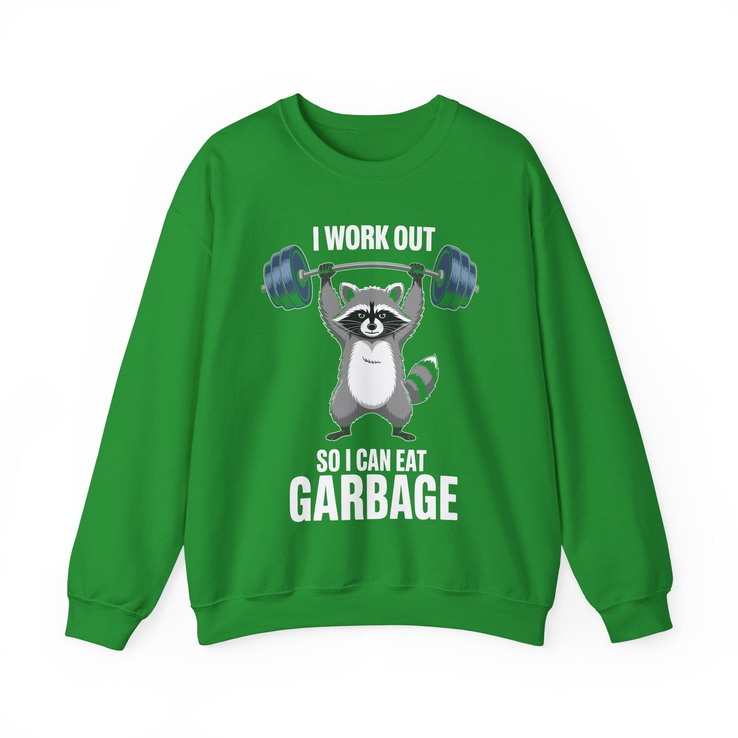 Raccoon Deadlift Bodybuilding Animal Funny Gym Fitness Sweatshirt