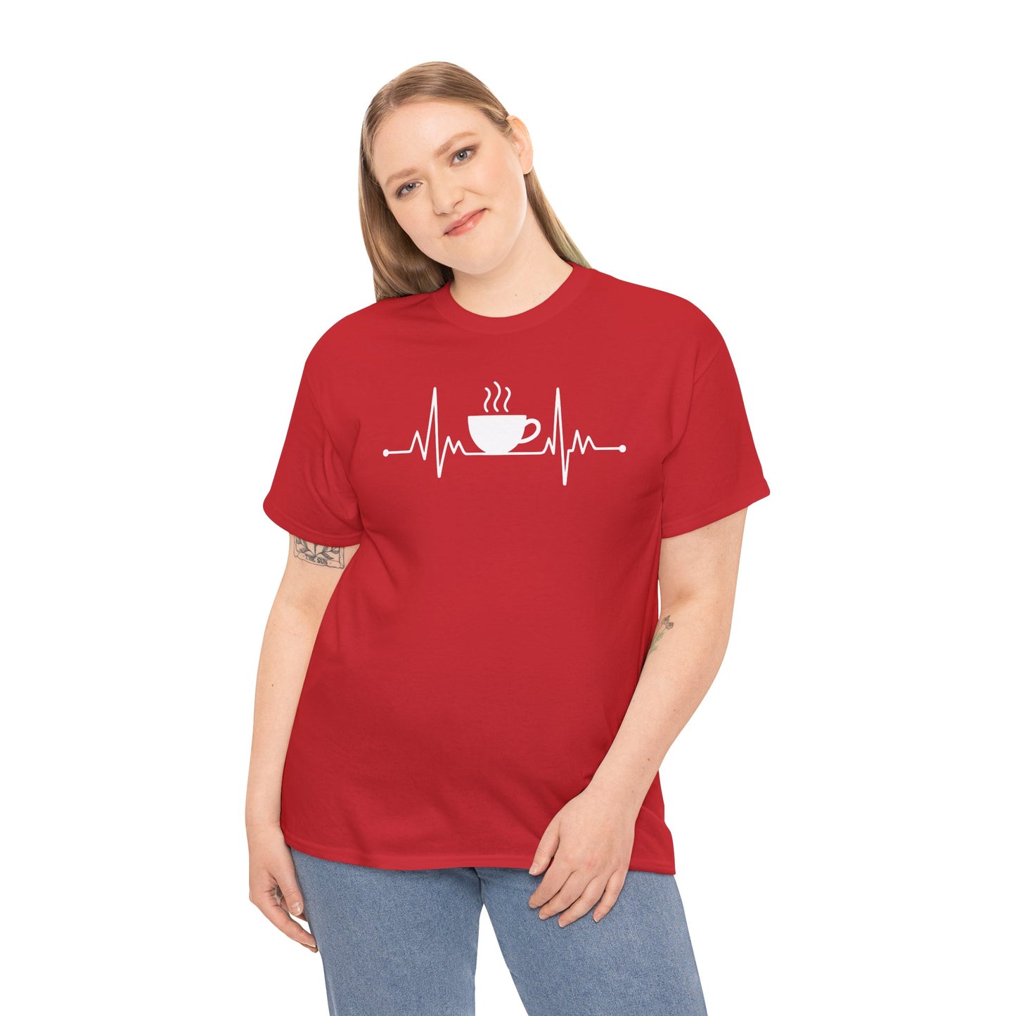 Coffee Heartbeat Drinking Coffee T-Shirt