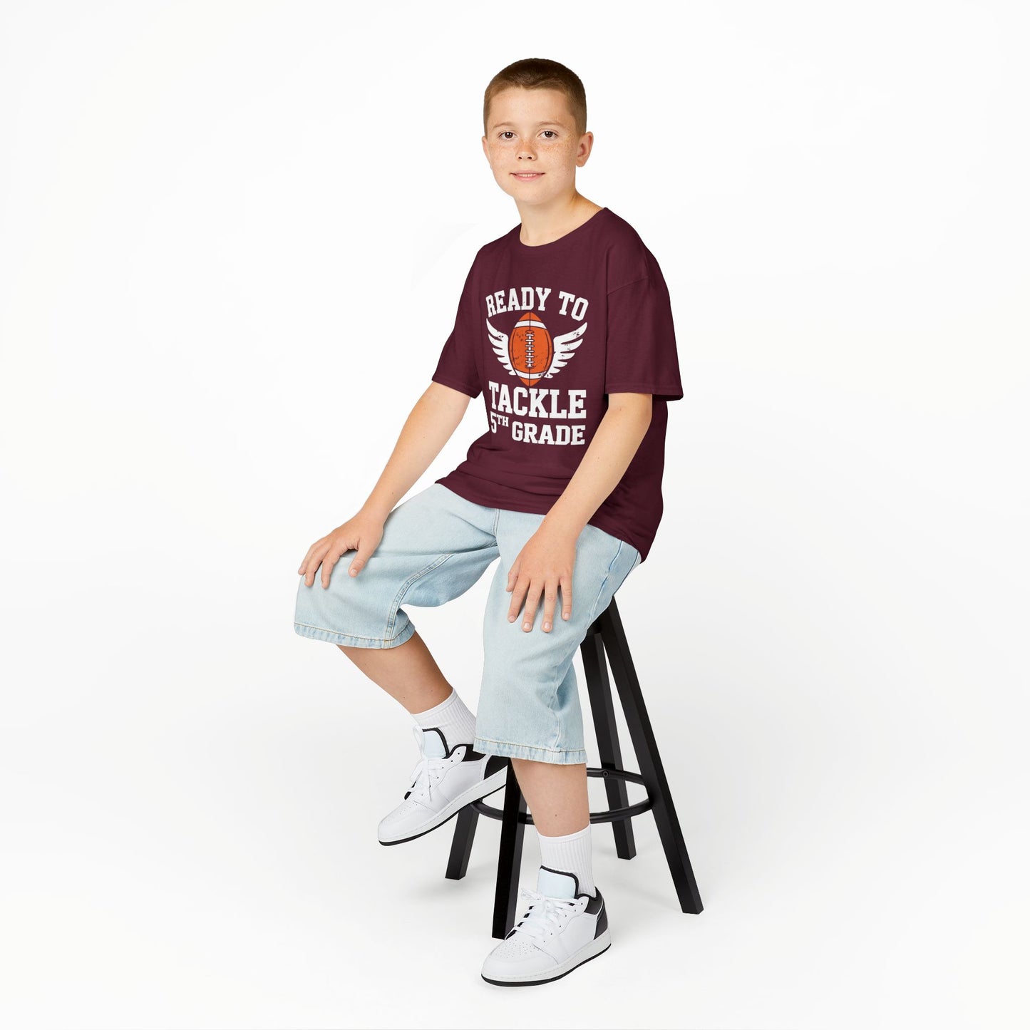 Ready To Tackle 5th Grade Football First Day Sport Kids T-Shirt